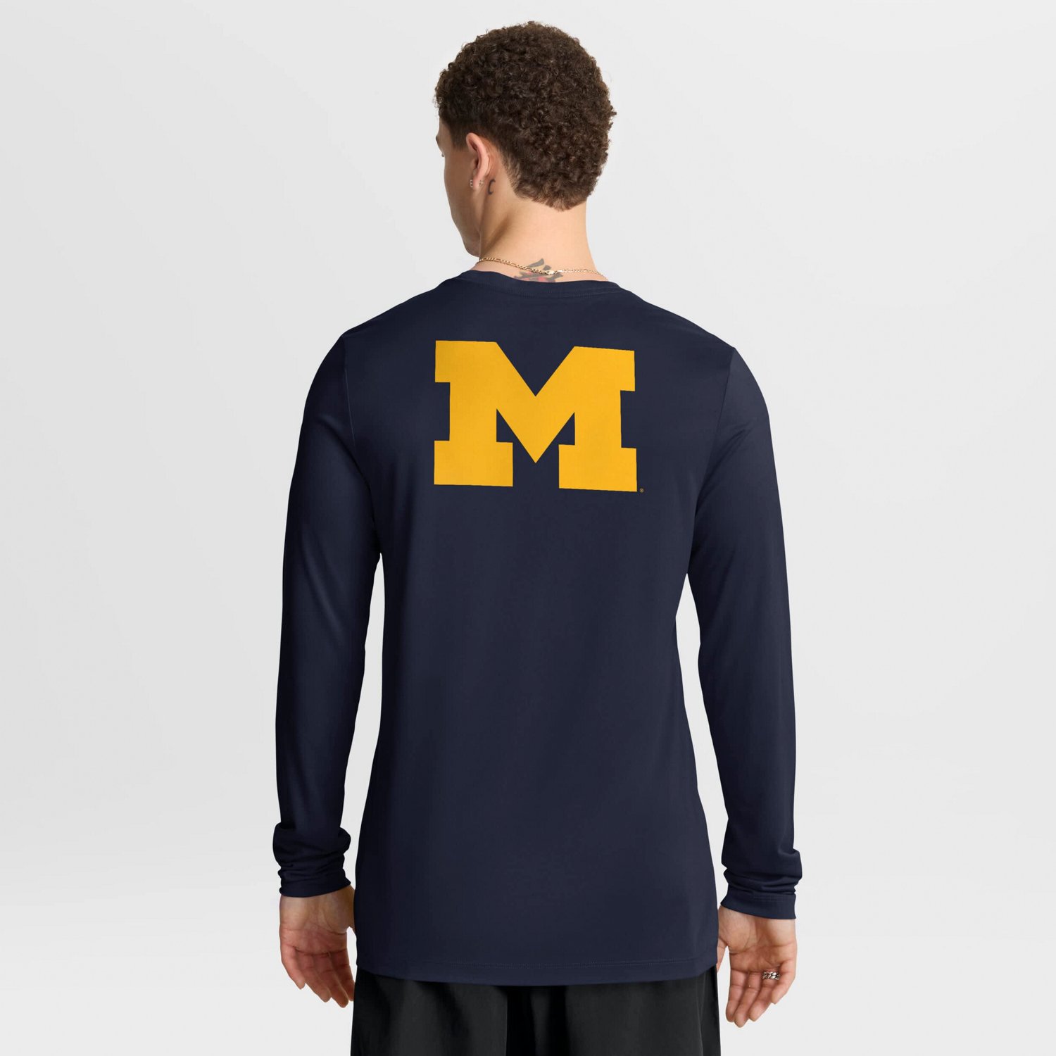 Jordan Brand Michigan Wolverines Primetime Campus 2-Hit Legend Dri-FIT Long Sleeve T-Shirt - view number 2