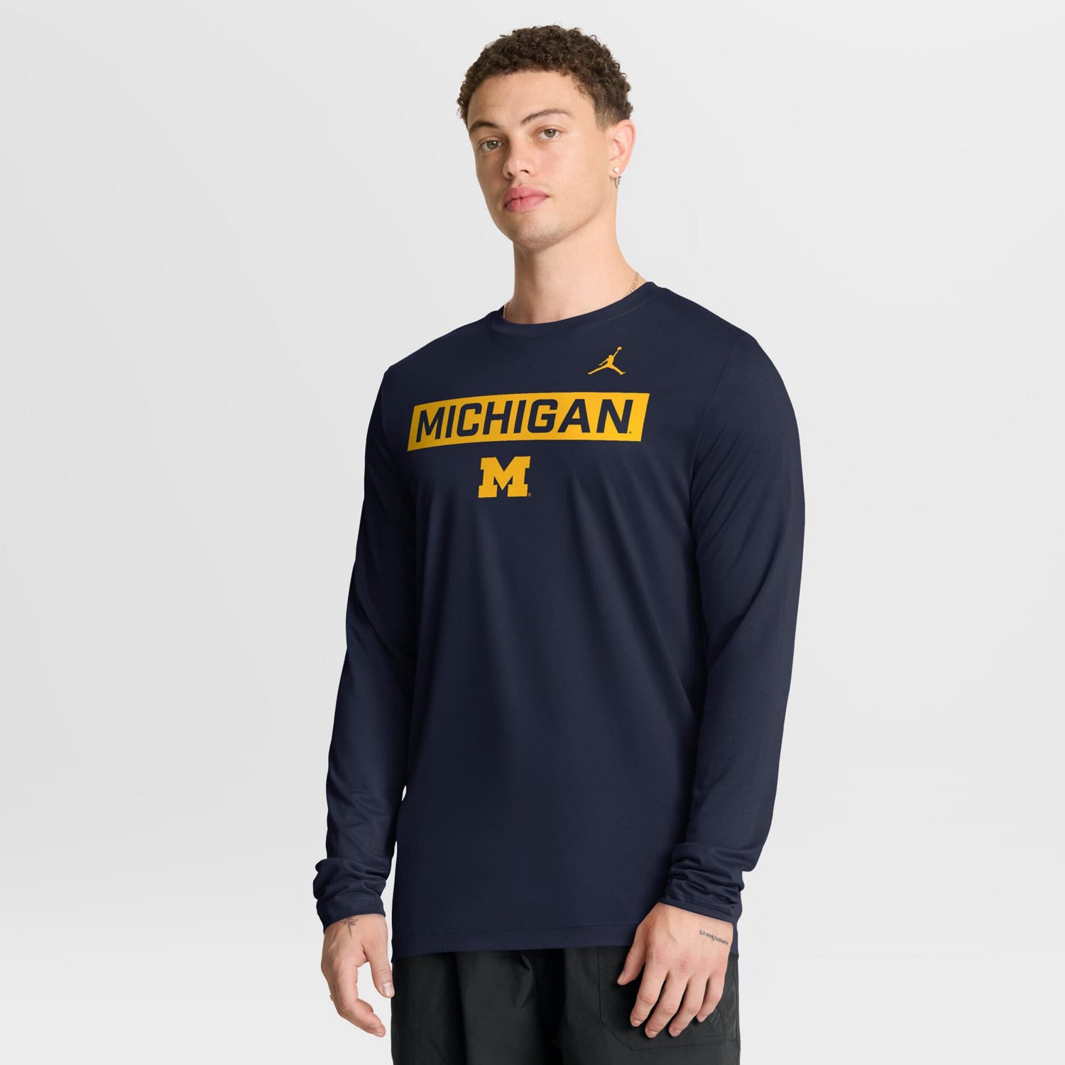 Jordan Brand Michigan Wolverines Primetime Campus 2-Hit Legend Dri-FIT Long Sleeve T-Shirt