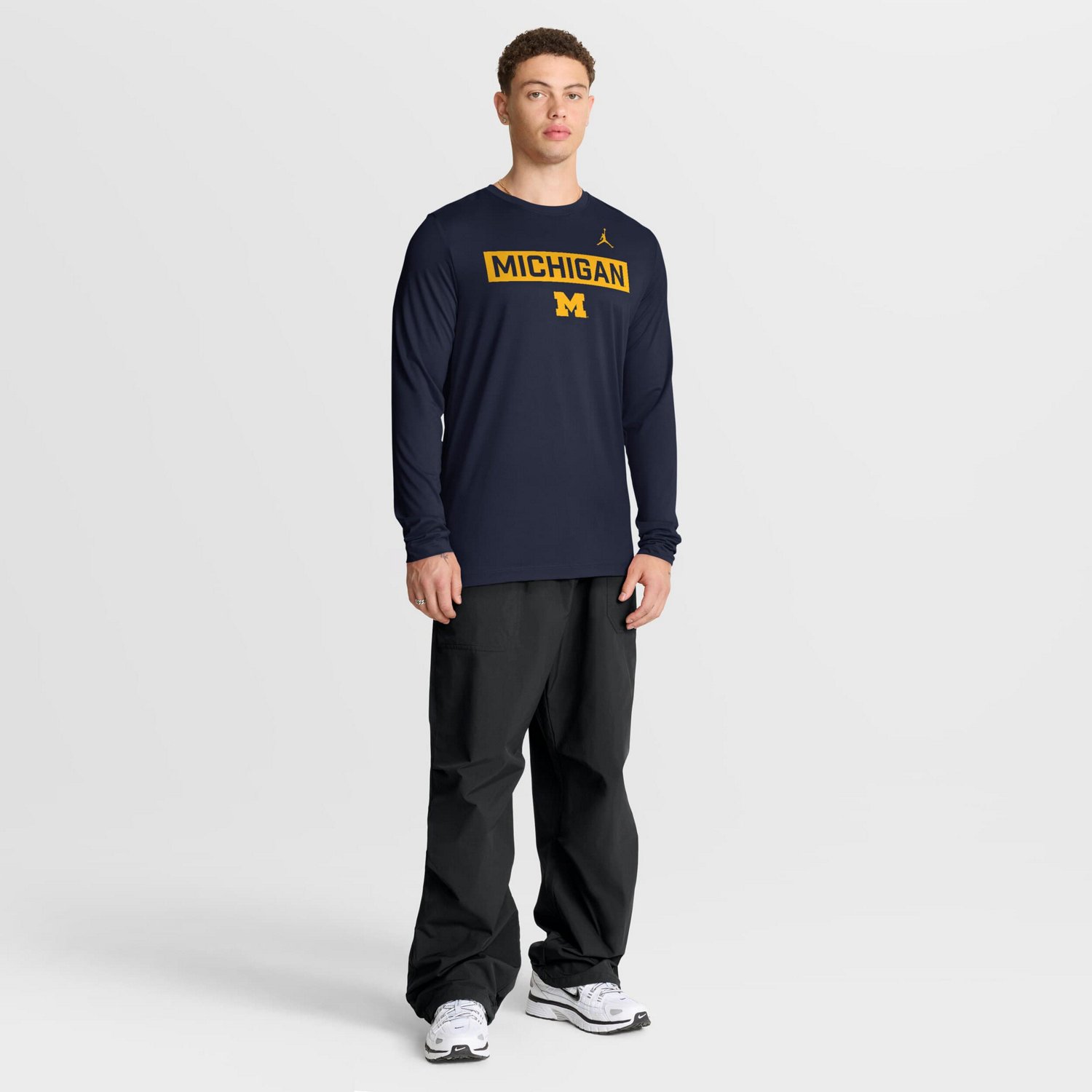 Jordan Brand Michigan Wolverines Primetime Campus 2-Hit Legend Dri-FIT Long Sleeve T-Shirt - view number 3