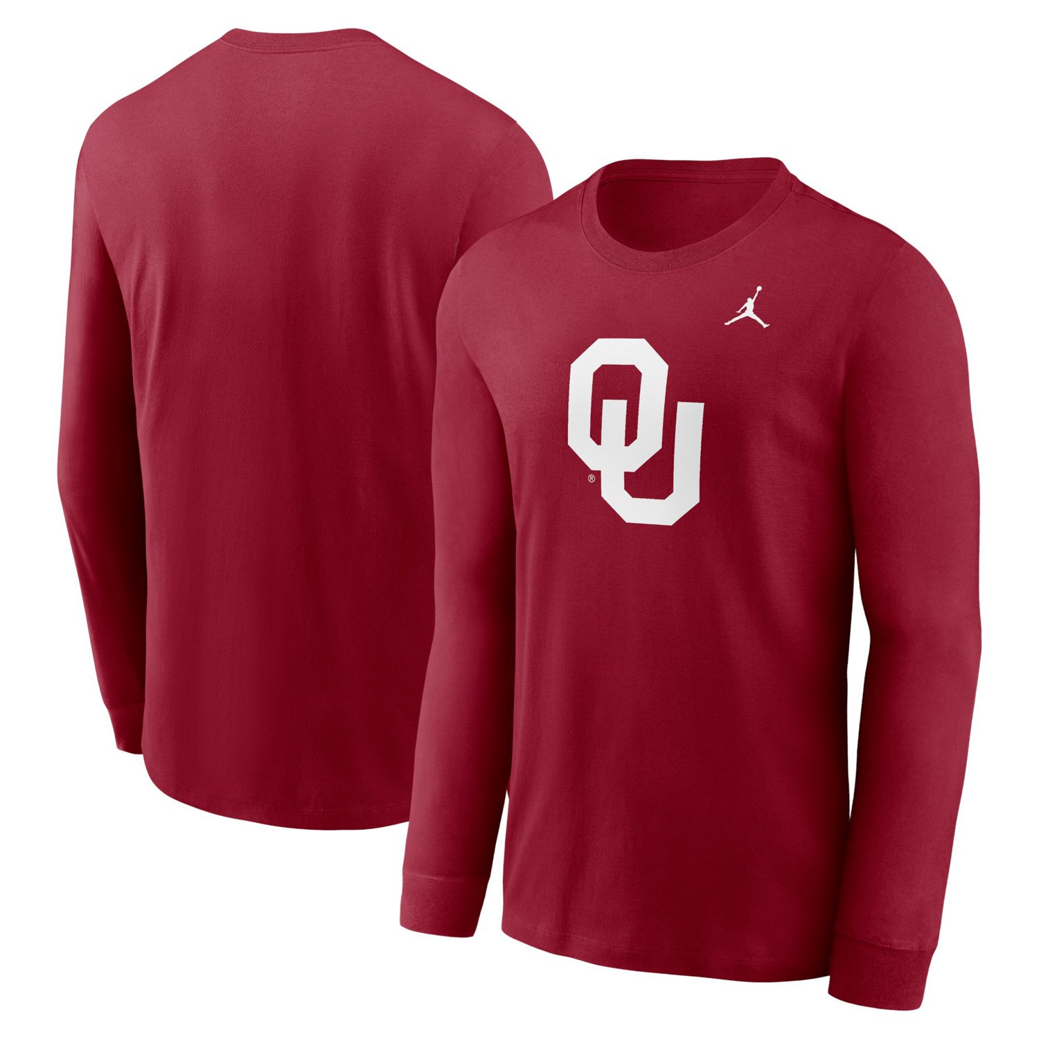Jordan Brand Oklahoma Sooners Primary Logo Long Sleeve T-Shirt                                                                   - view number 1