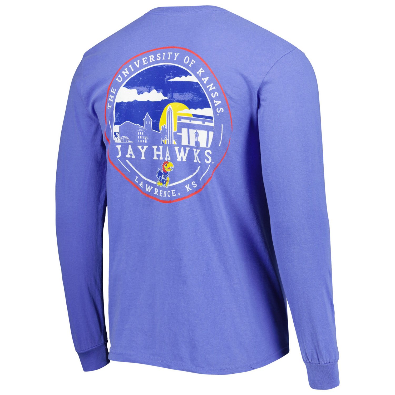 Kansas Jayhawks Circle Campus Scene Long Sleeve T-Shirt - view number 3