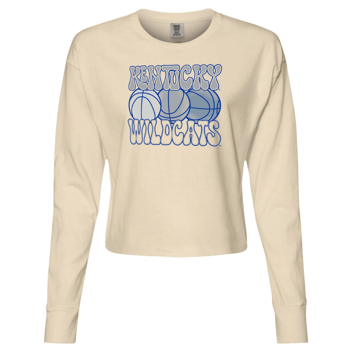 Kentucky Wildcats Comfort Colors Basketball Cropped Long Sleeve T-Shirt - view number 2