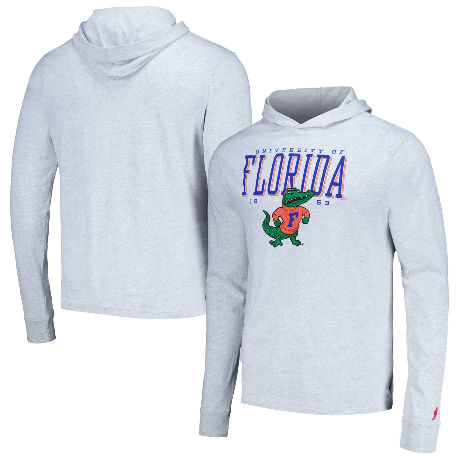 League Collegiate Wear Florida Gators Team Stack Tumble Long Sleeve Hooded T-Shirt