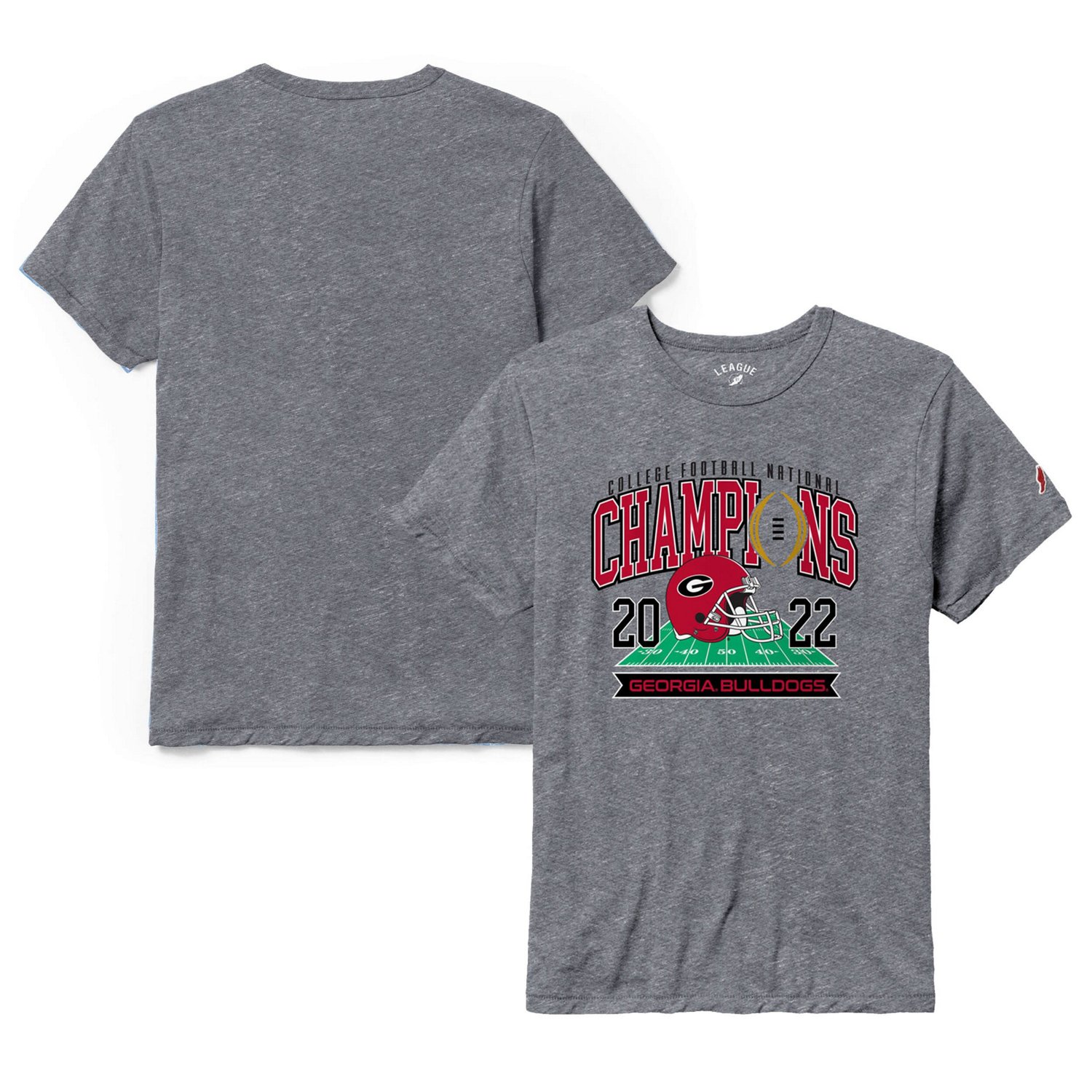 League Collegiate Wear Georgia Bulldogs College Football Playoff 2022 National Champions Tri-Blend T-Shirt - view number 1