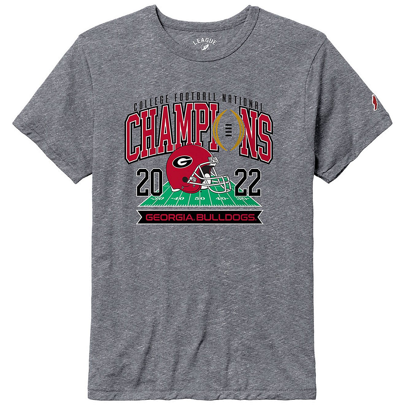 League Collegiate Wear Georgia Bulldogs College Football Playoff 2022 National Champions Tri-Blend T-Shirt                       - view number 2
