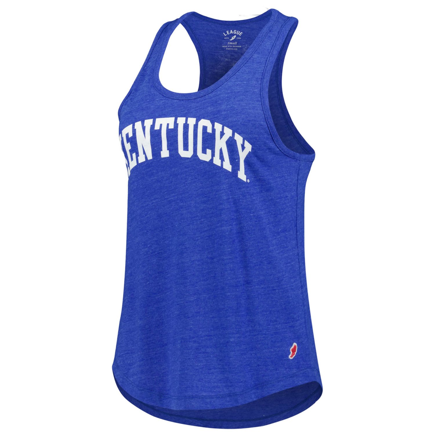 League Collegiate Wear Heather Kentucky Wildcats Two-Hit Intramural Tri-Blend Scoop Neck Racerback Tank Top - view number 2