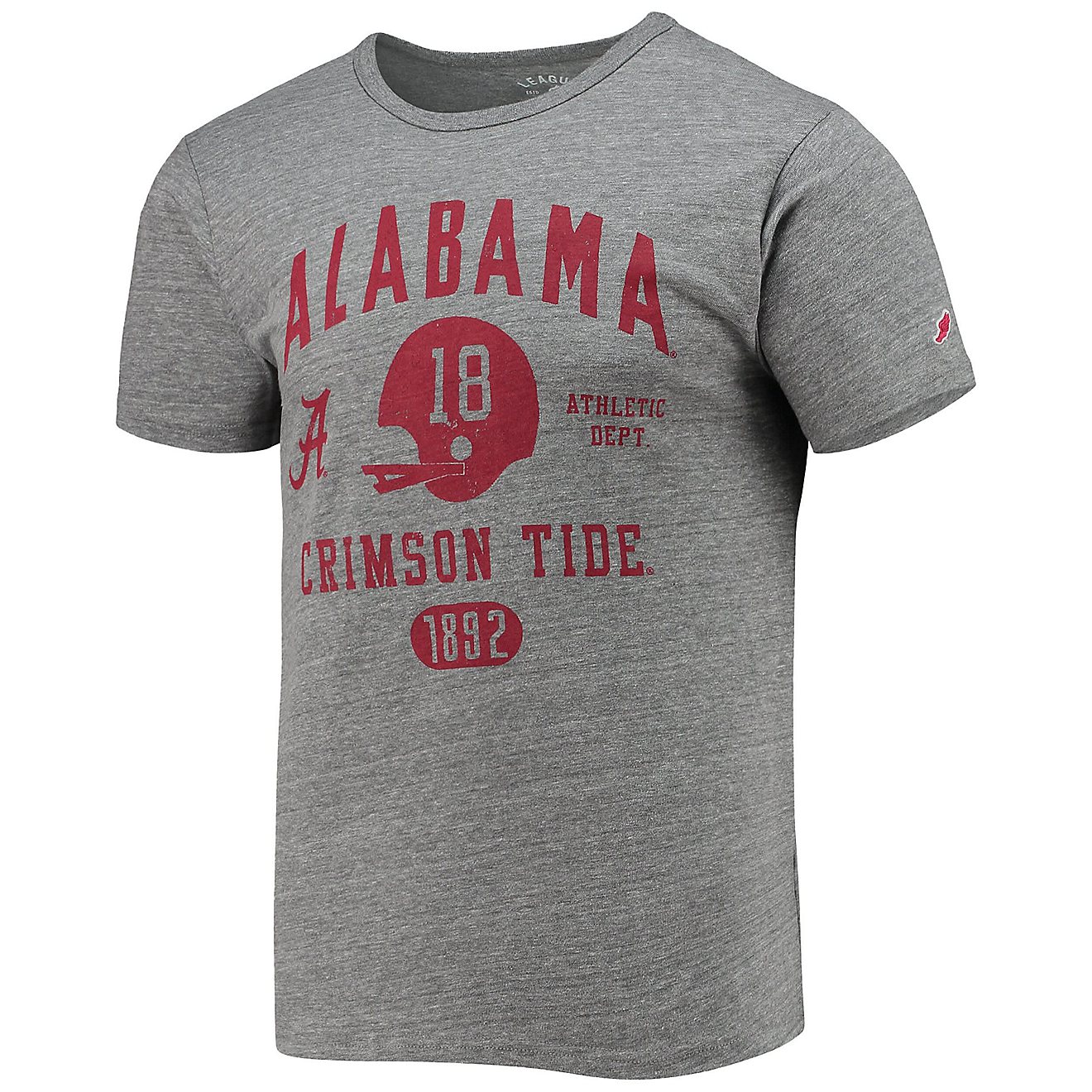 League Collegiate Wear Heathered Gray Alabama Crimson Tide Football Locker Victory Falls Tri-Blend T-Shirt                       - view number 2