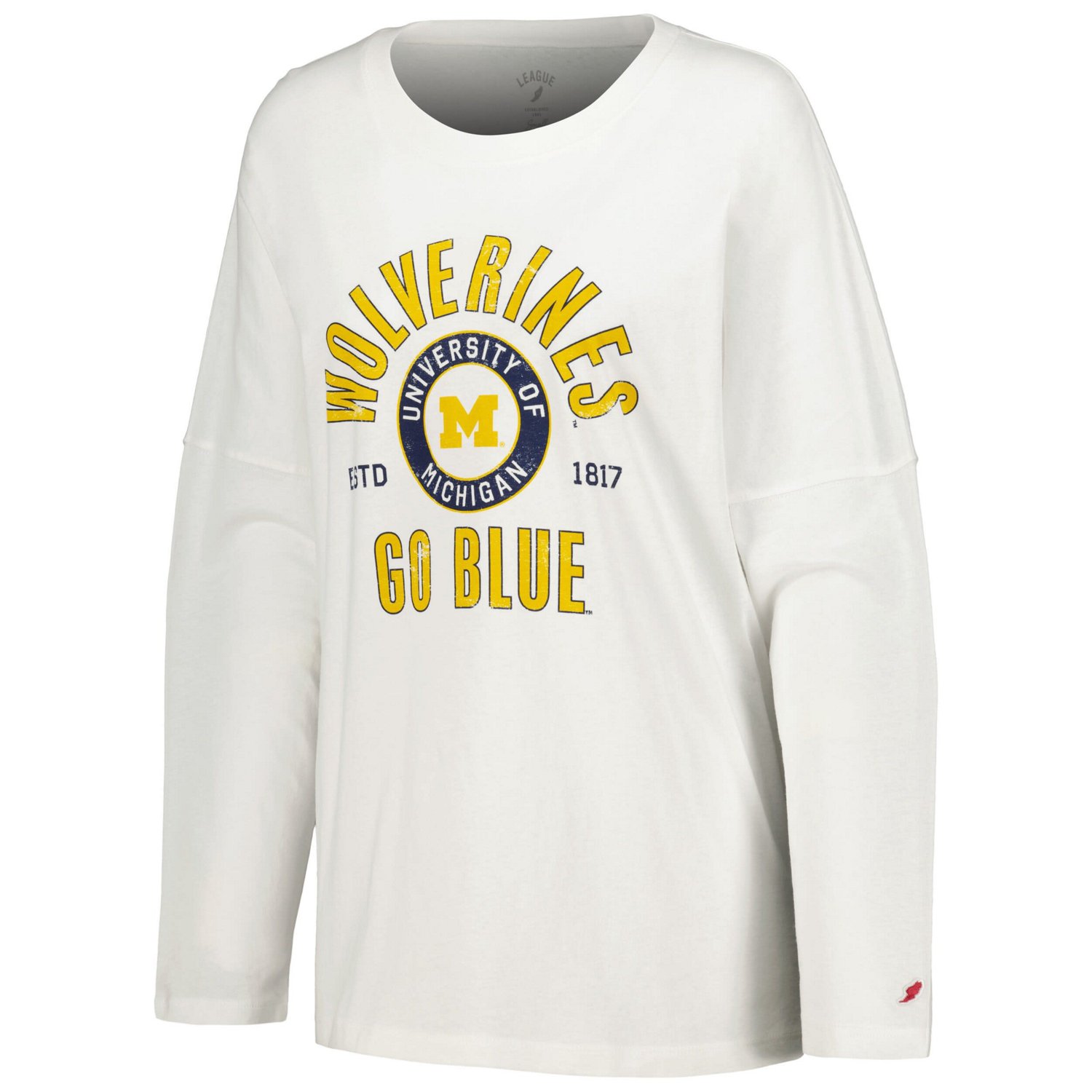 League Collegiate Wear Michigan Wolverines Clothesline Oversized Long Sleeve T-Shirt - view number 2