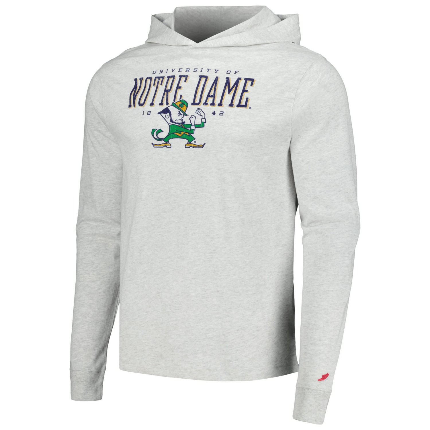 League Collegiate Wear Notre Dame Fighting Irish Team Stack Tumble Long Sleeve Hooded T-Shirt - view number 2