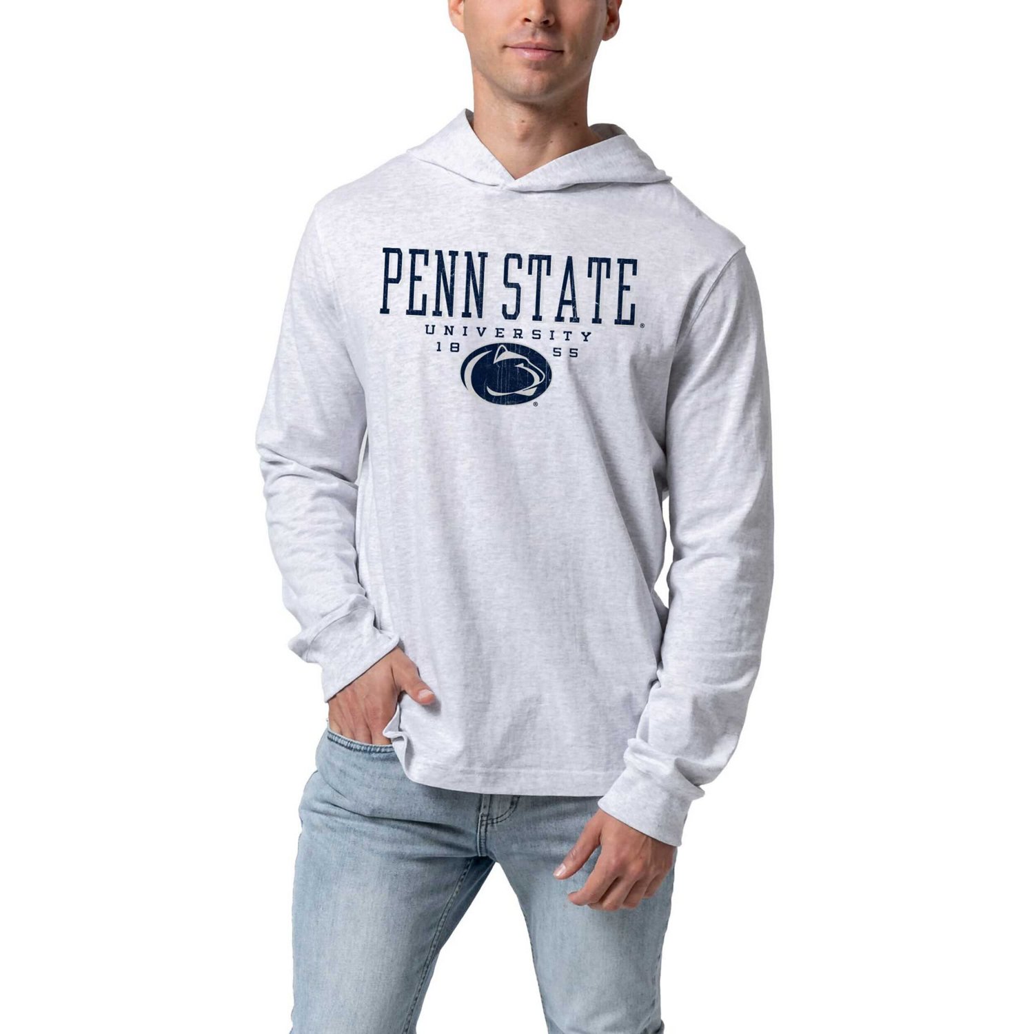 League Collegiate Wear Penn State Nittany Lions Team Stack Tumble Long Sleeve Hooded T-Shirt - view number 4