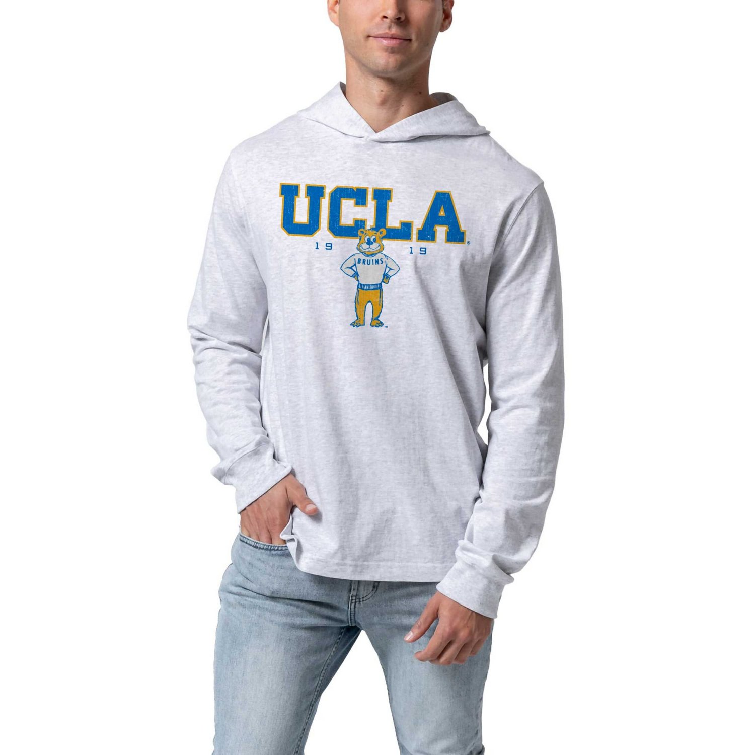 League Collegiate Wear UCLA Bruins Team Stack Tumble Long Sleeve Hooded T-Shirt - view number 4