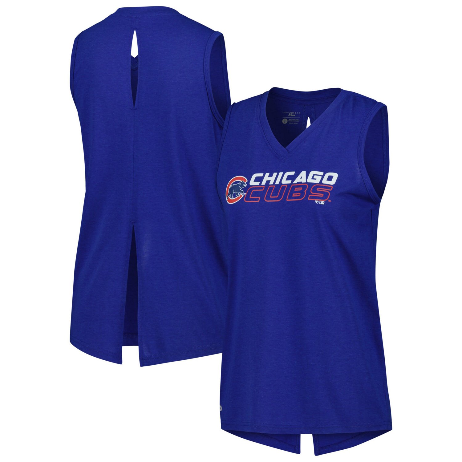 Levelwear Chicago Cubs Paisley Chase V-Neck Tank Top - view number 1