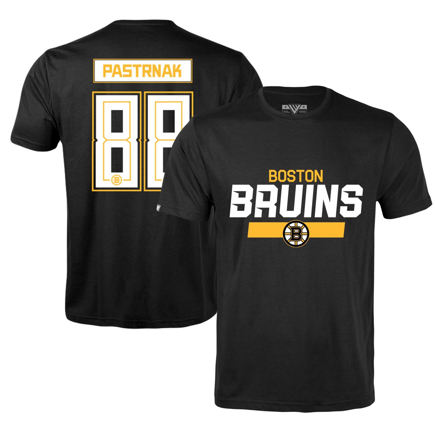 Levelwear David Pastrnak Boston Bruins Richmond Player Name  Number T-Shirt - view number 1