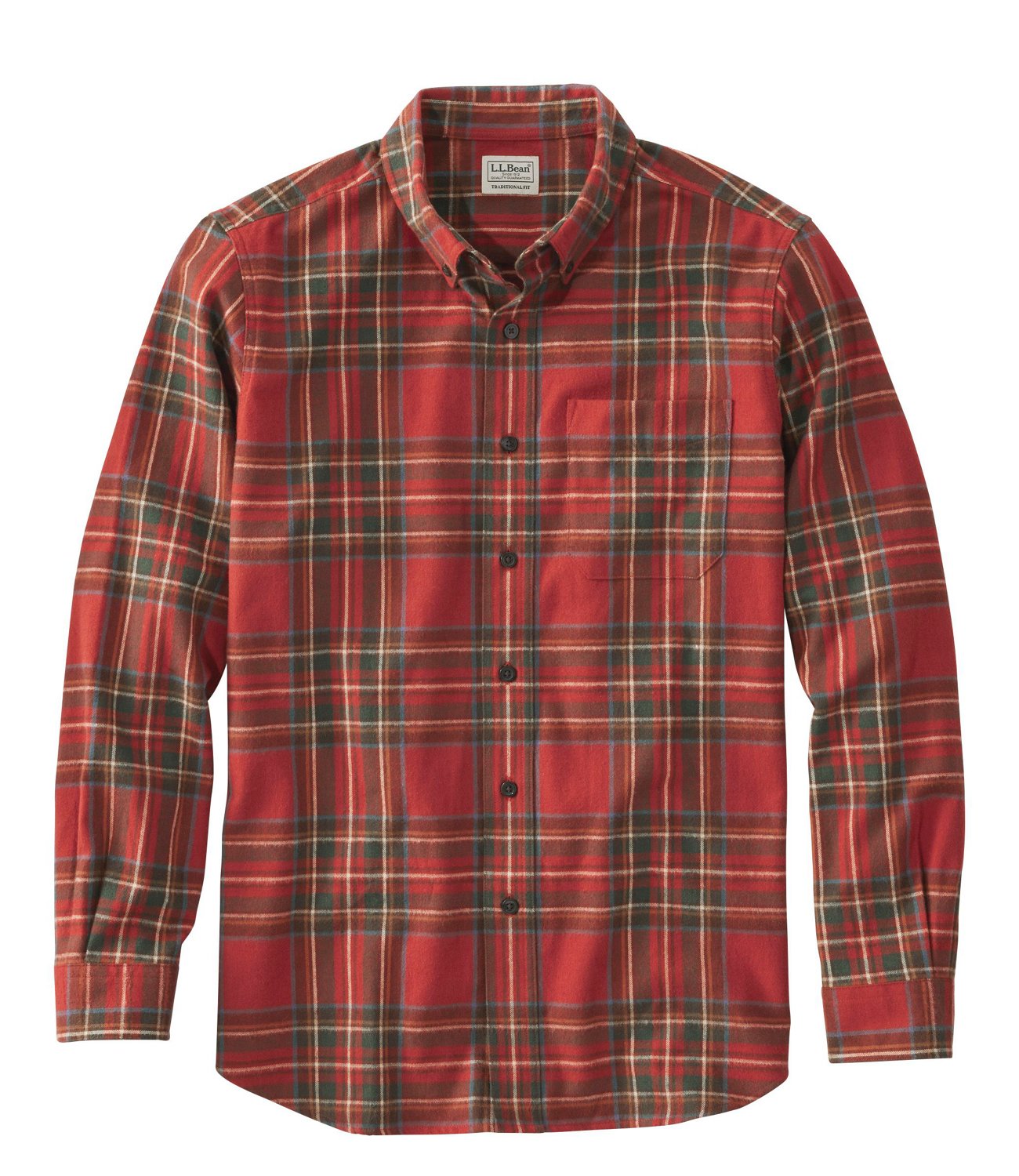 L.L. Bean Men's Scotch Plaid Traditional Fit Flannel Shirt