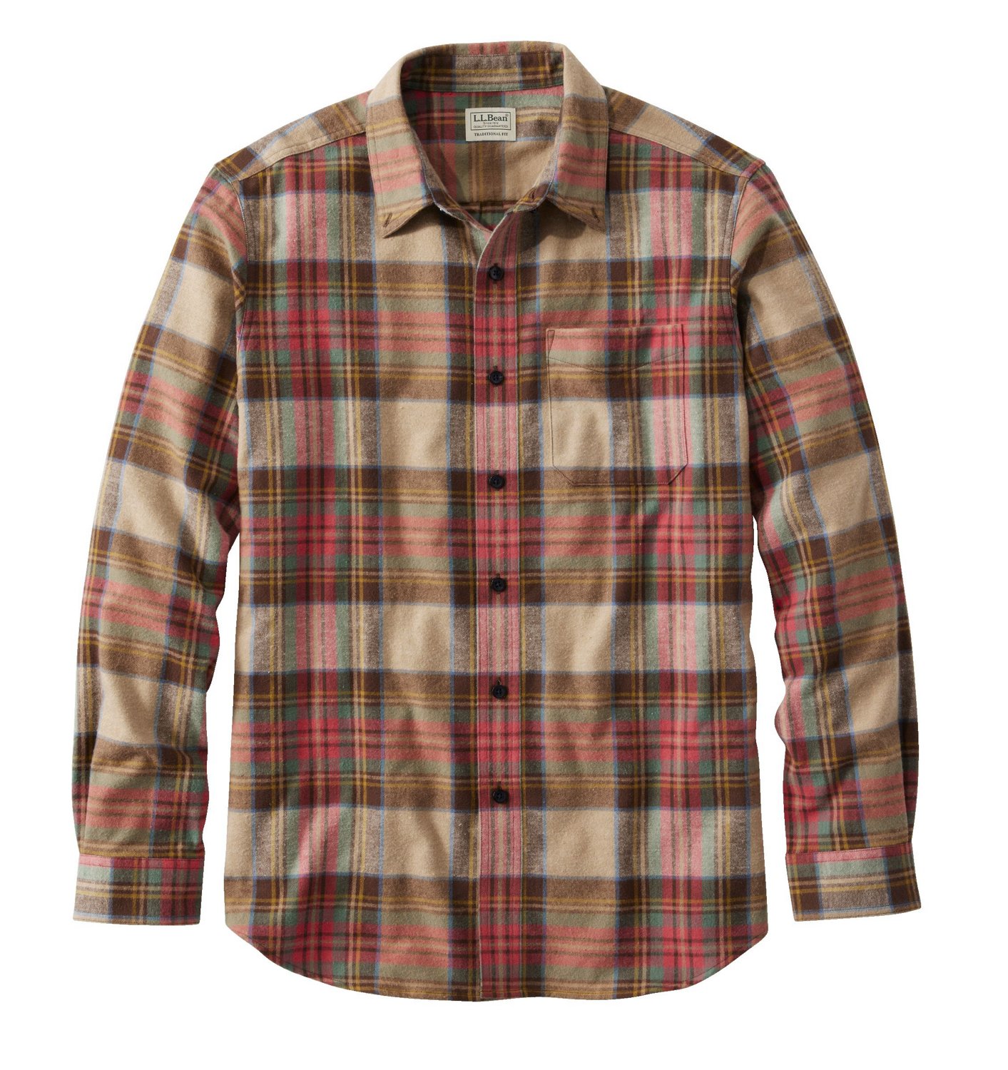 L.L.Bean Men's Scotch Plaid Traditional Fit Flannel Shirt | Academy