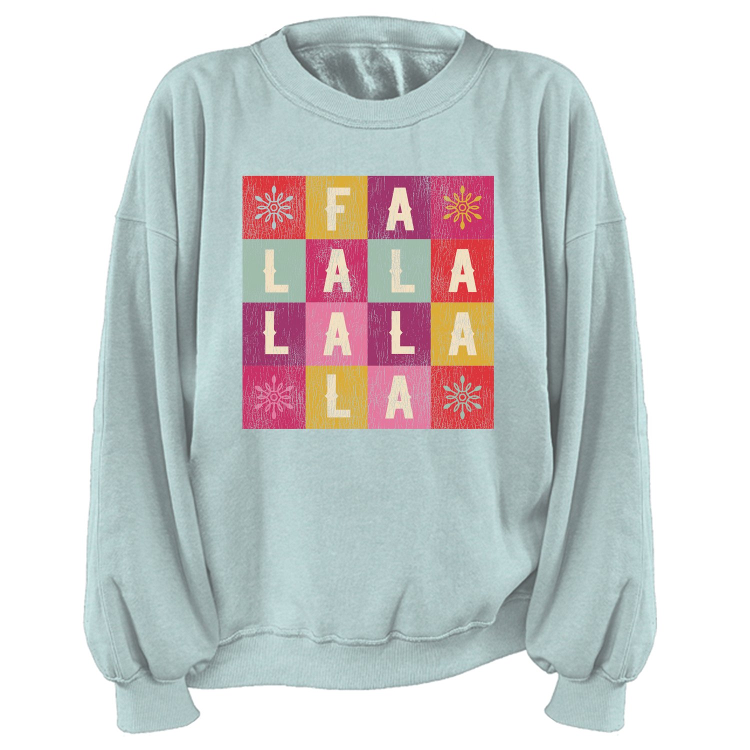 Lol Women's La La Square Graphic Long Sleeve Crew Fleece