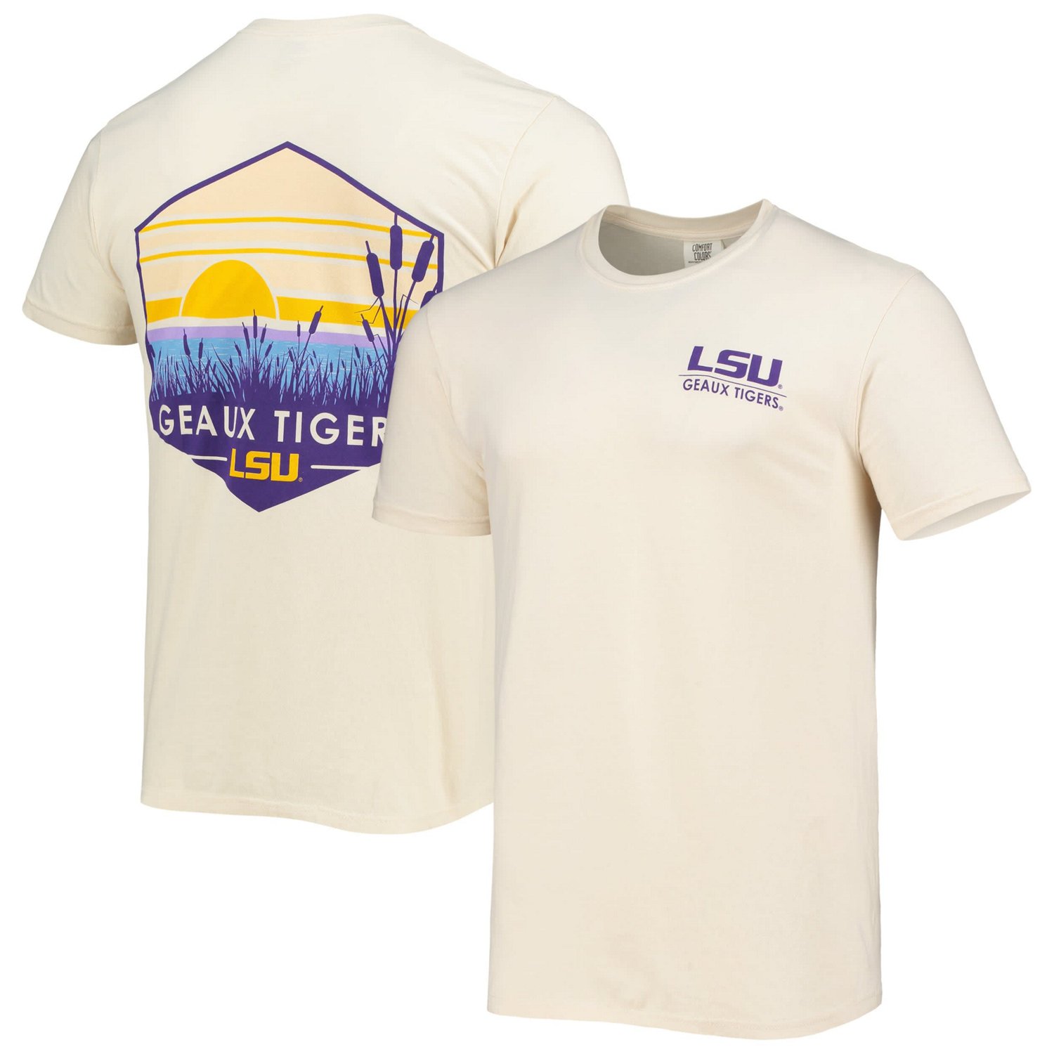 LSU Tigers Landscape Shield Comfort Colors T-Shirt                                                                               - view number 1