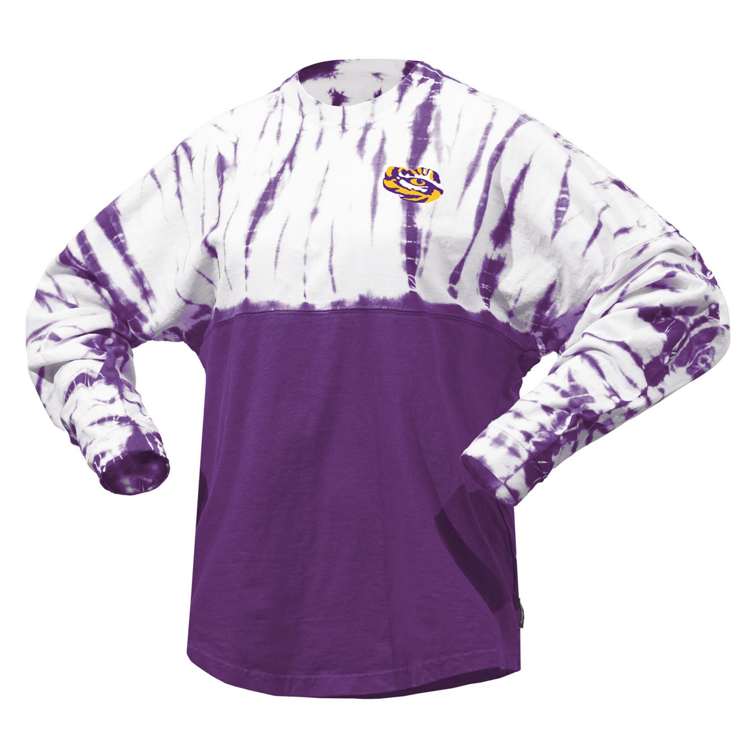 LSU Tigers Tie-Dye Long Sleeve Jersey T-Shirt - view number 2