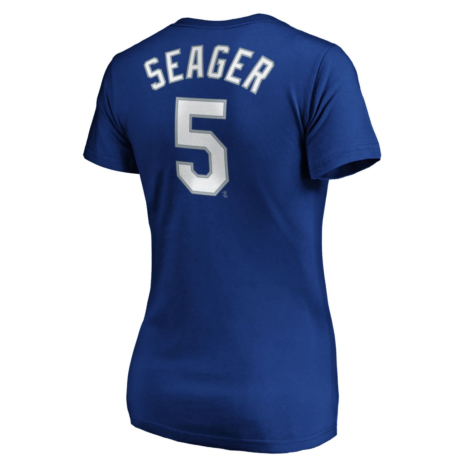 Majestic Corey Seager Los Angeles Dodgers Official Player Name  Number V-Neck T-Shirt - view number 3
