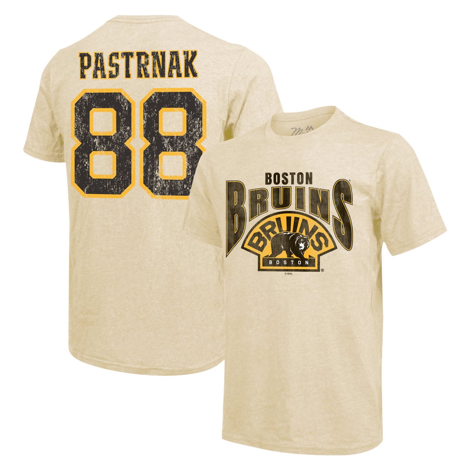 Majestic Threads David Pastrnak Boston Bruins Dynasty Name  Number Tri-Blend T-Shirt