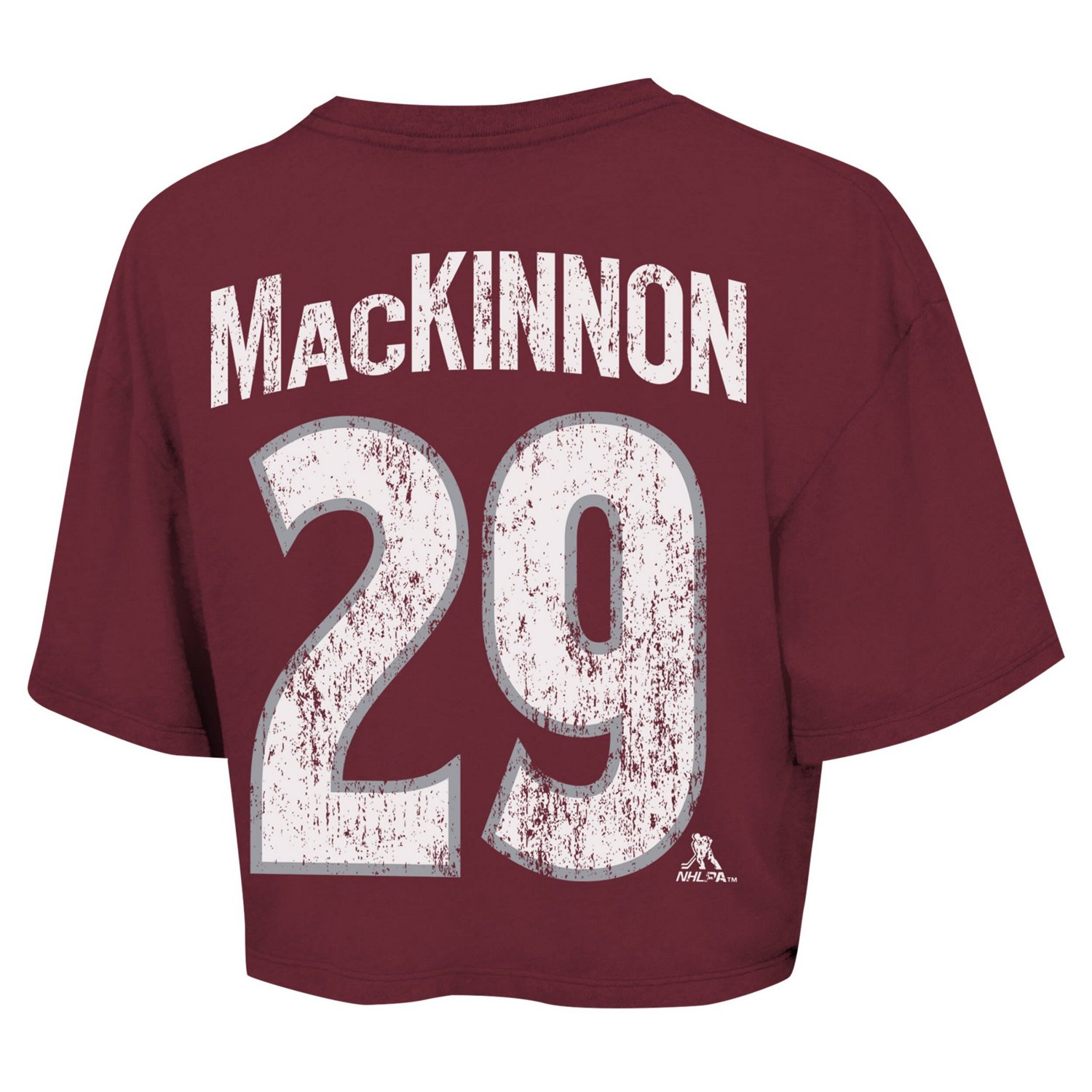 Majestic Threads Nathan MacKinnon Colorado Avalanche Behind The Net Boxy Name  Number Cropped T-Shirt - view number 3