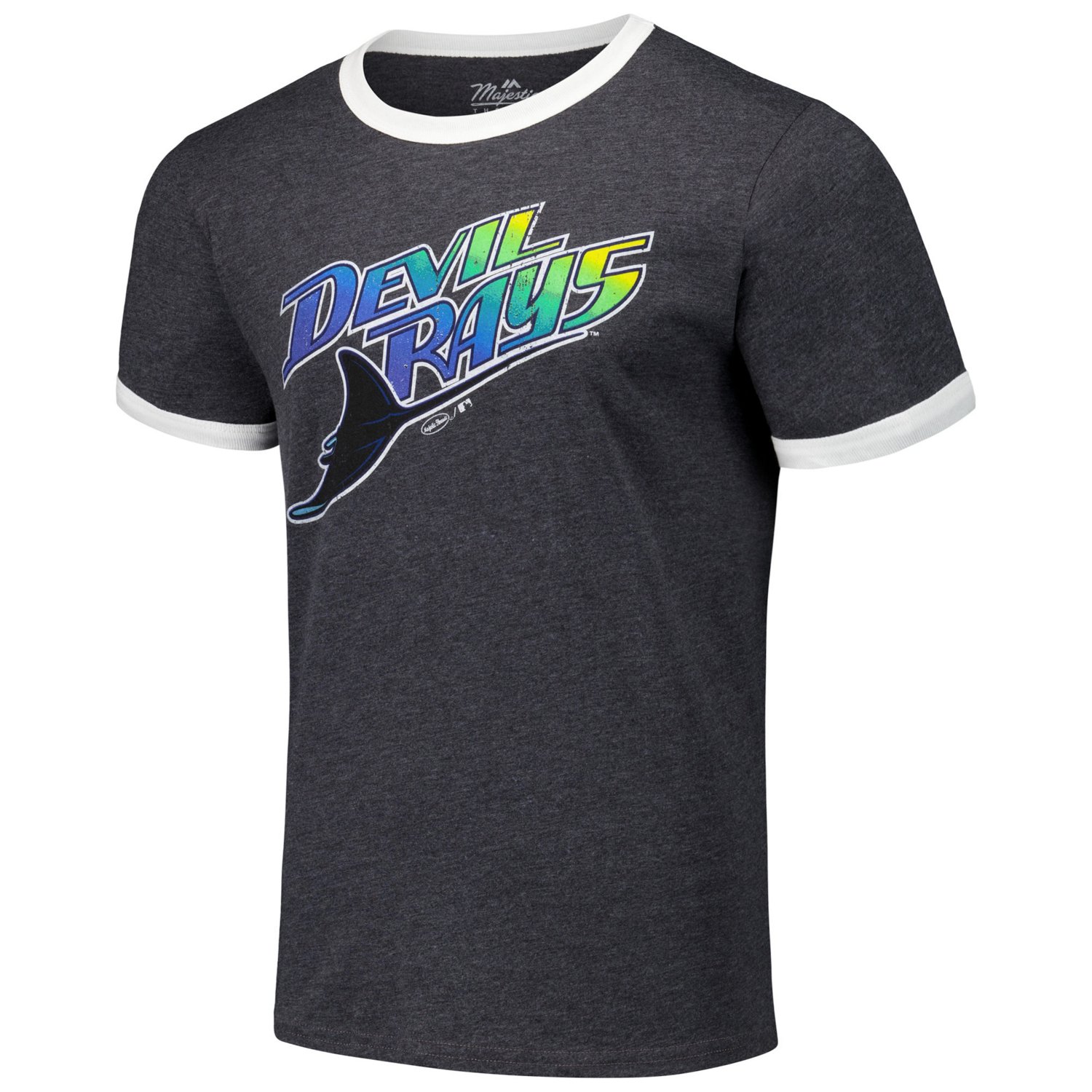 Majestic Threads Tampa Bay Rays Ringer Tri-Blend T-Shirt