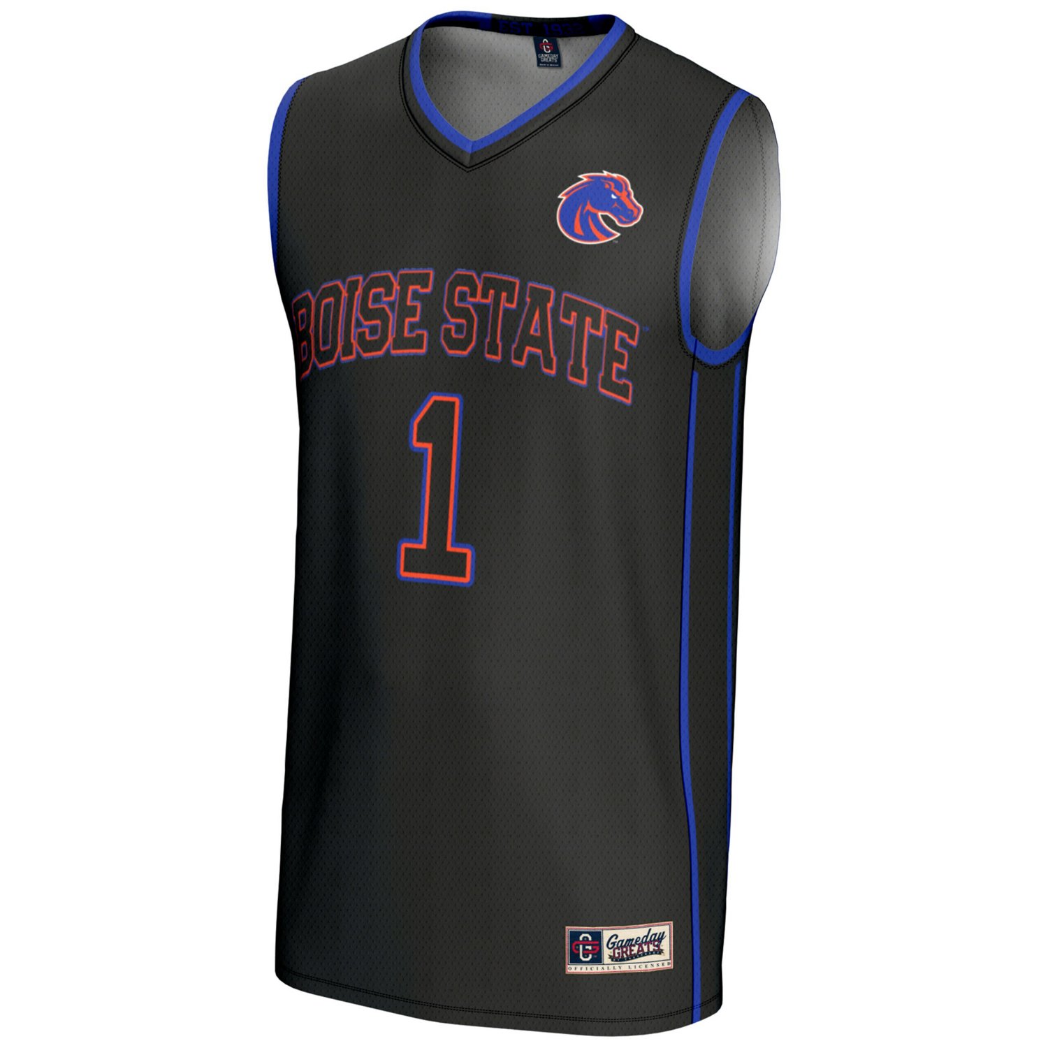 Male GameDay Greats 1 Boise State Broncos Lightweight Basketball Jersey - view number 2