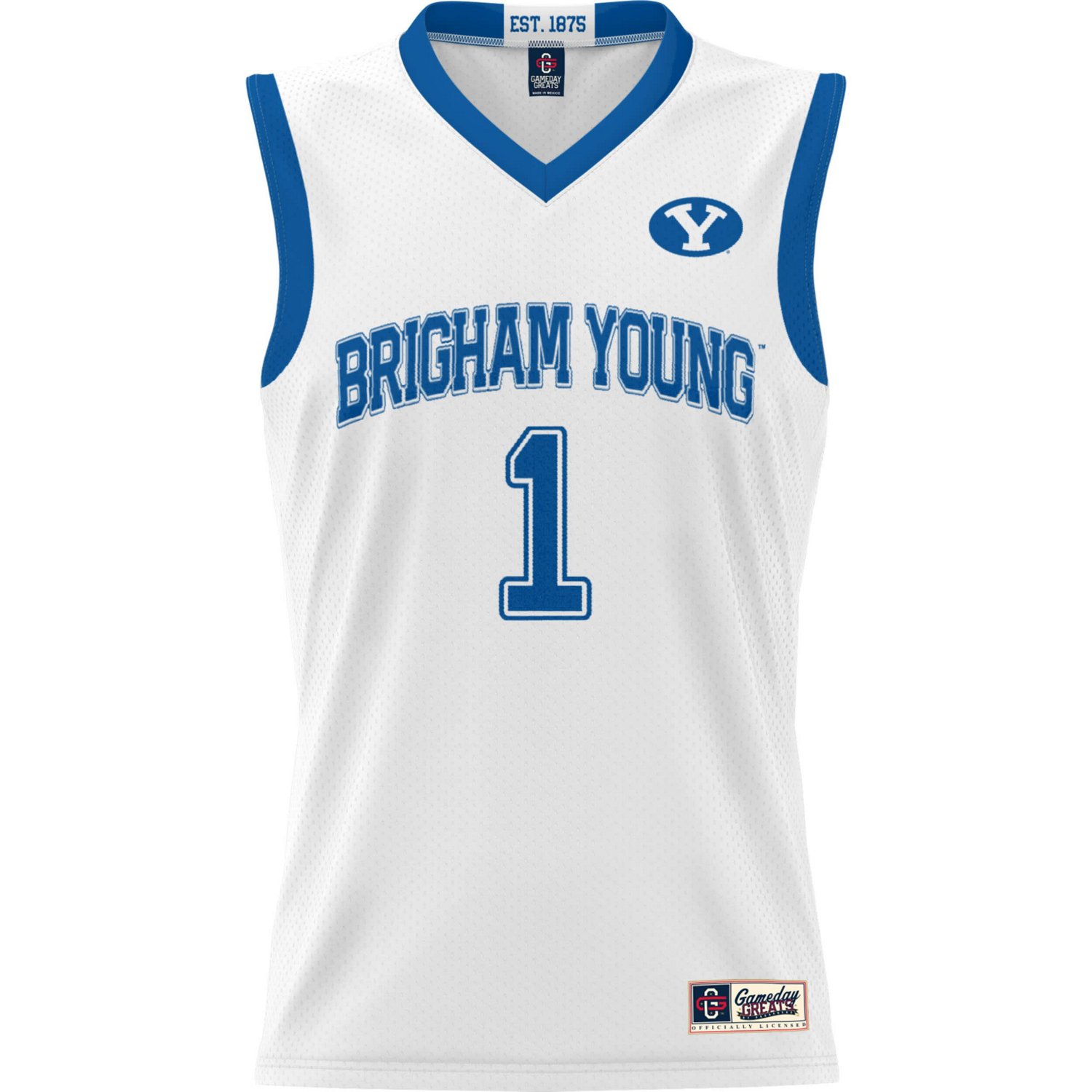 Male GameDay Greats 1 BYU Cougars Lightweight Basketball Jersey - view number 2