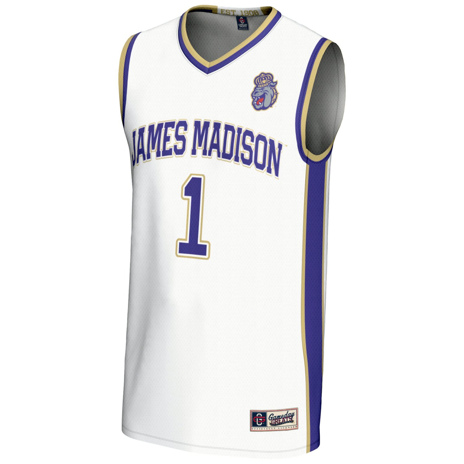 Male GameDay Greats 1 James Madison Dukes Lightweight Basketball Jersey - view number 2