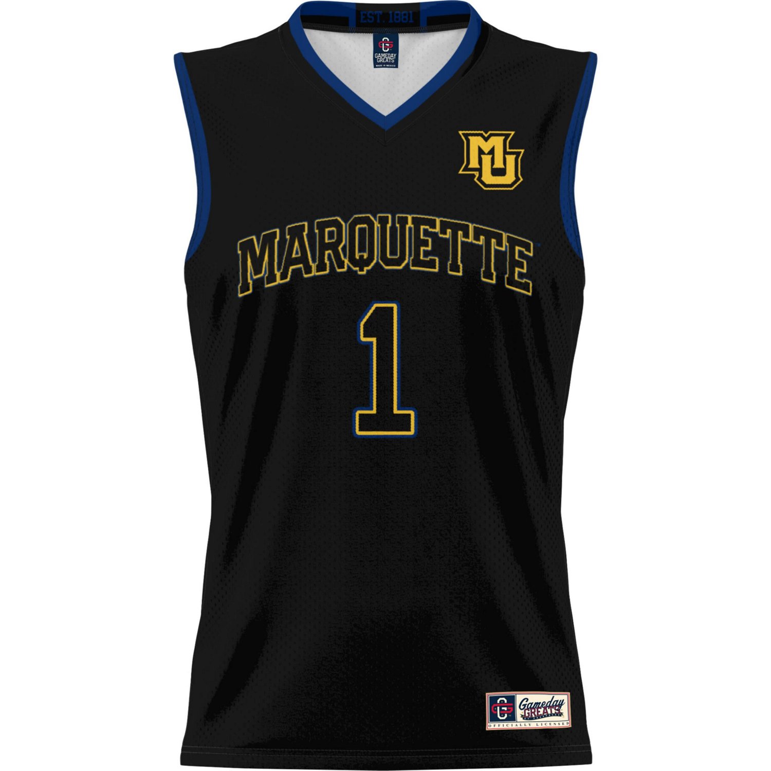 Male GameDay Greats 1 Marquette Golden Eagles Lightweight Basketball Jersey - view number 2
