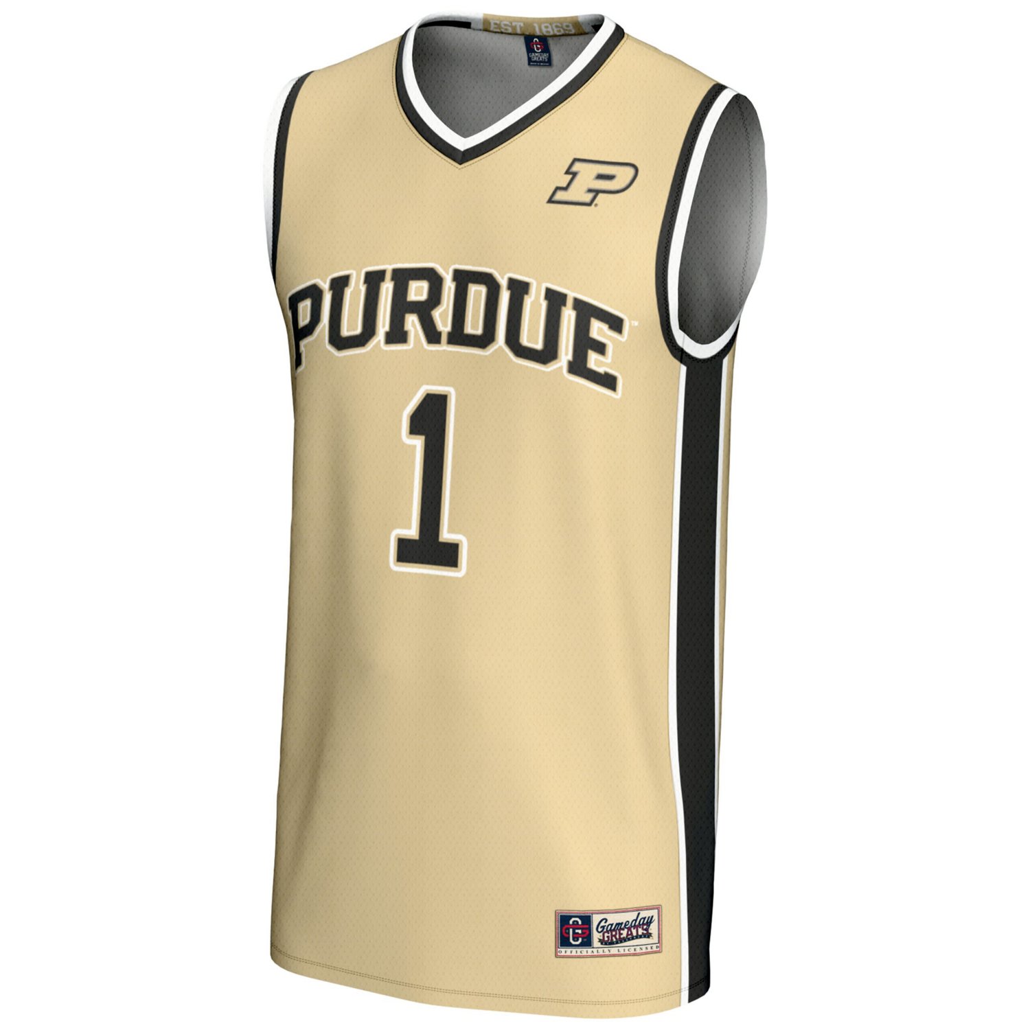 Male GameDay Greats 1 Purdue Boilermakers Lightweight Basketball Jersey - view number 2