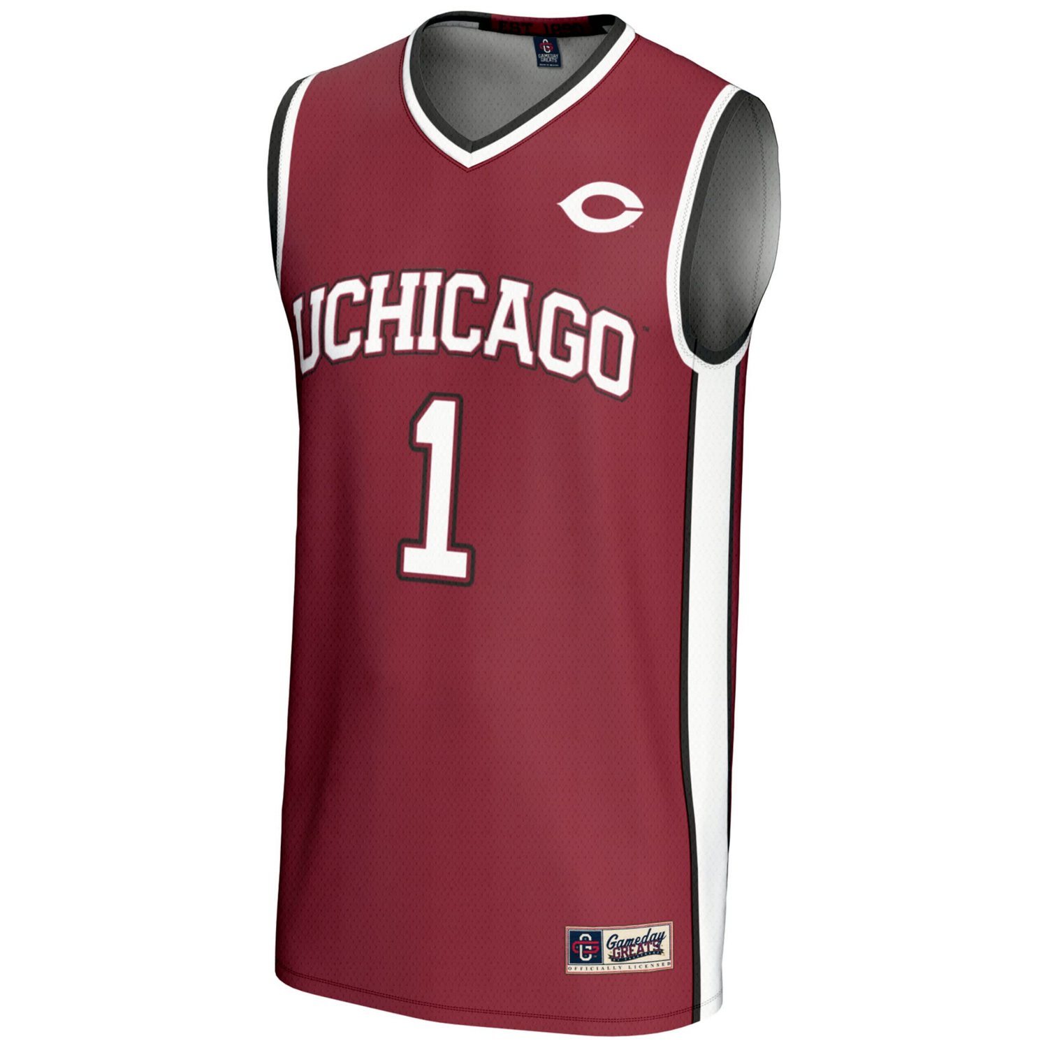 Male GameDay Greats 1 UChicago Maroons Lightweight Basketball Jersey - view number 2