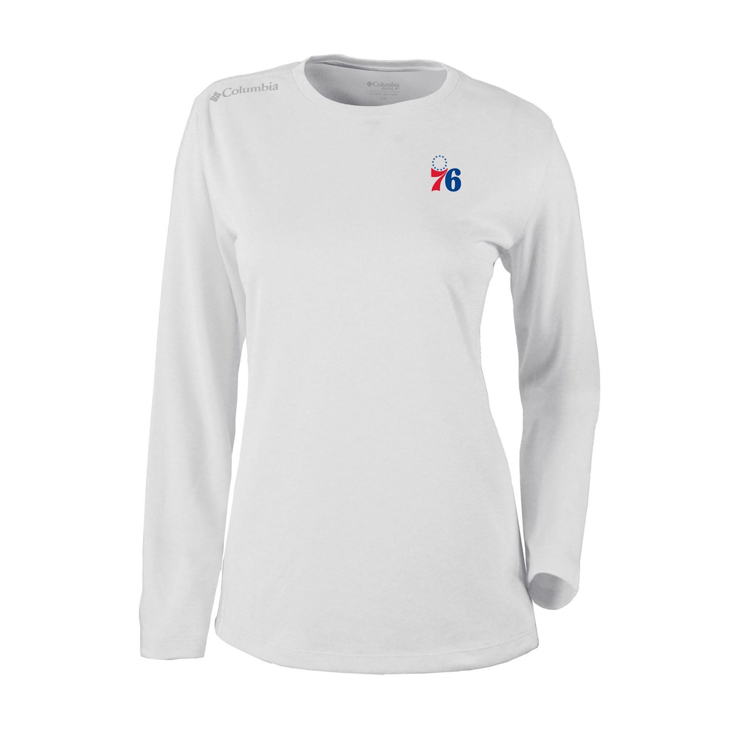 Men's Columbia Philadelphia 76ers Omni-Wick Shotgun Long Sleeve Top - view number 2