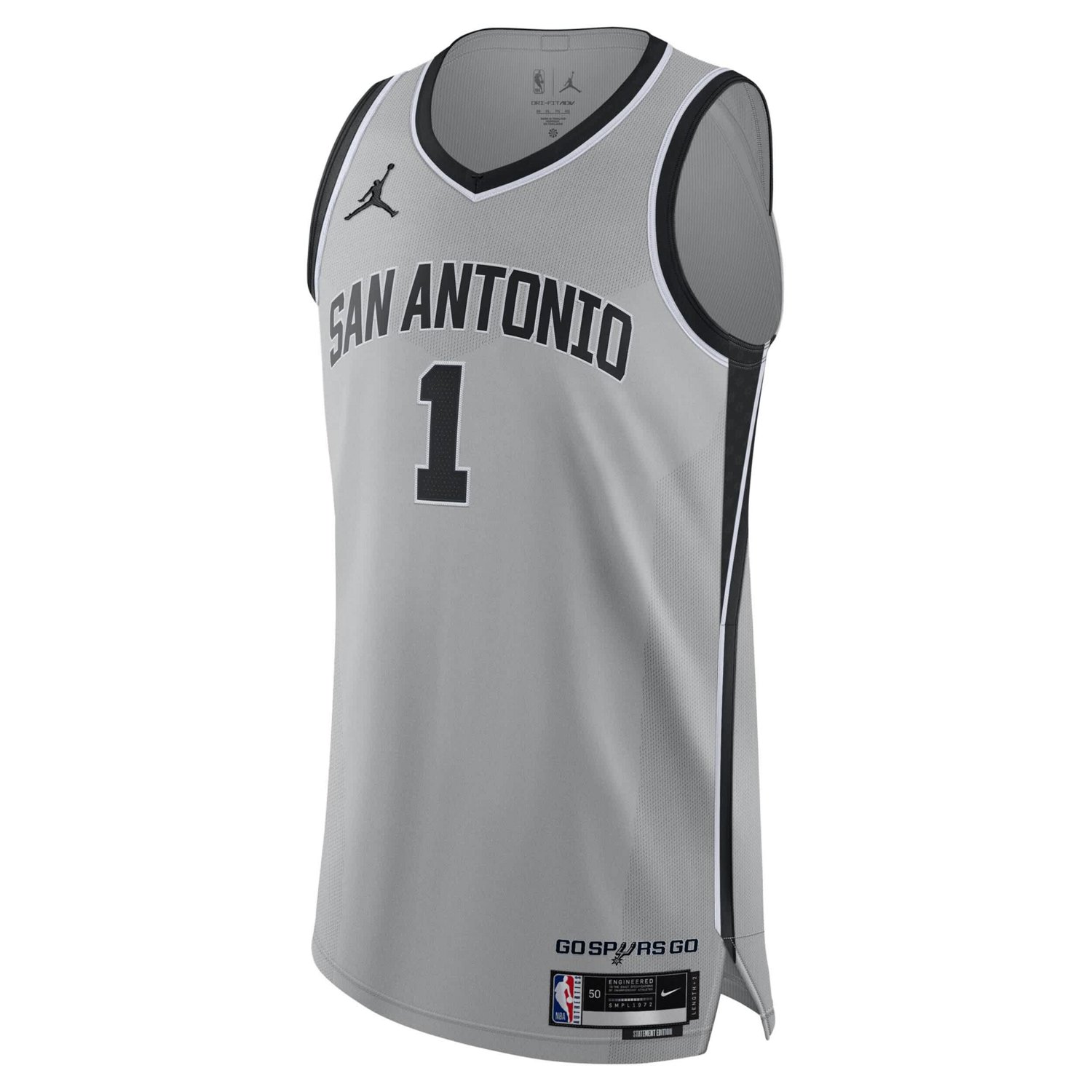 Men's Jordan Brand Victor Wembanyama San Antonio Spurs Authentic Jersey - Statement Edition - view number 2