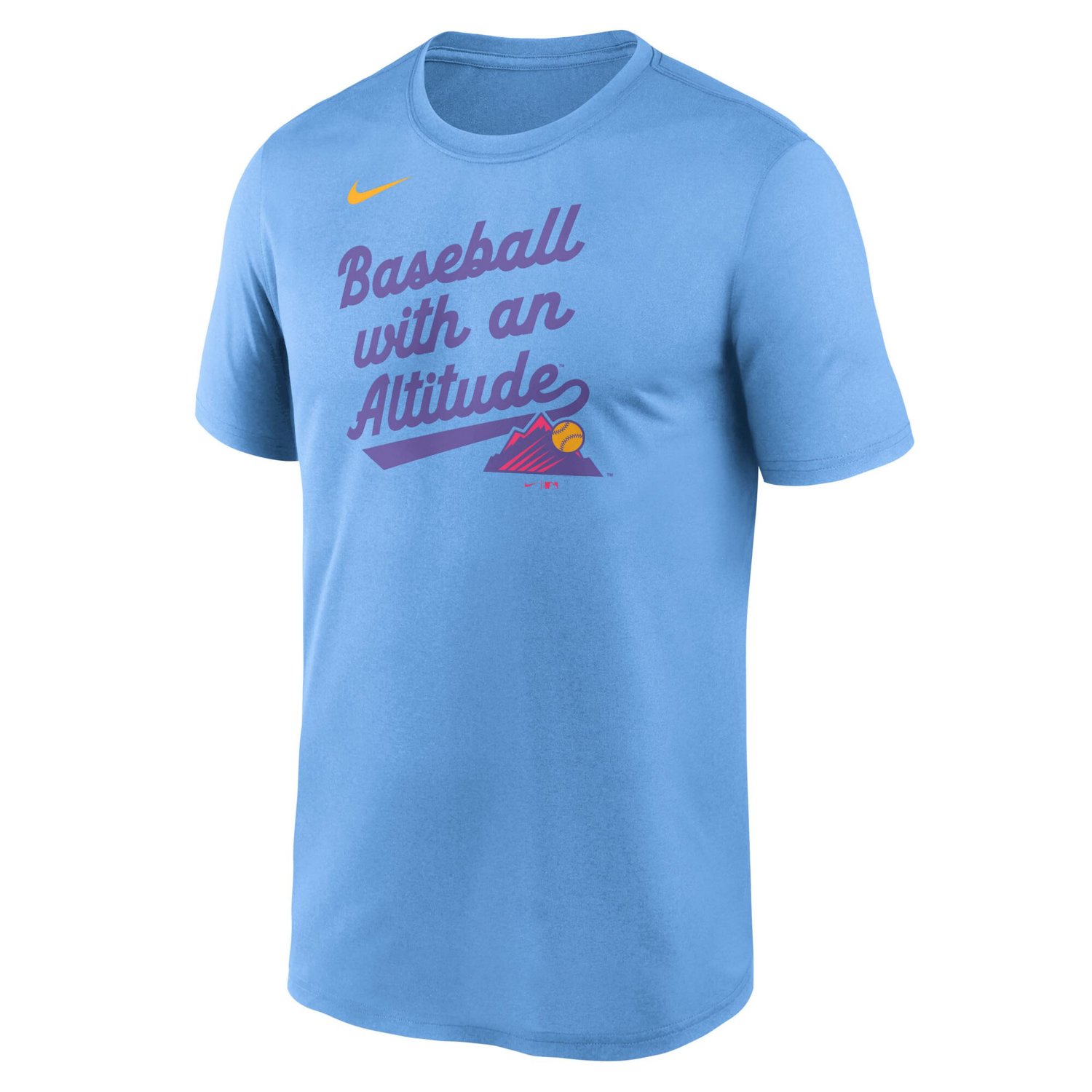 Men's Nike  Light Blue Colorado Rockies 2025 City Connect Team Phrase Legend Performance T-Shirt                                 - view number 3
