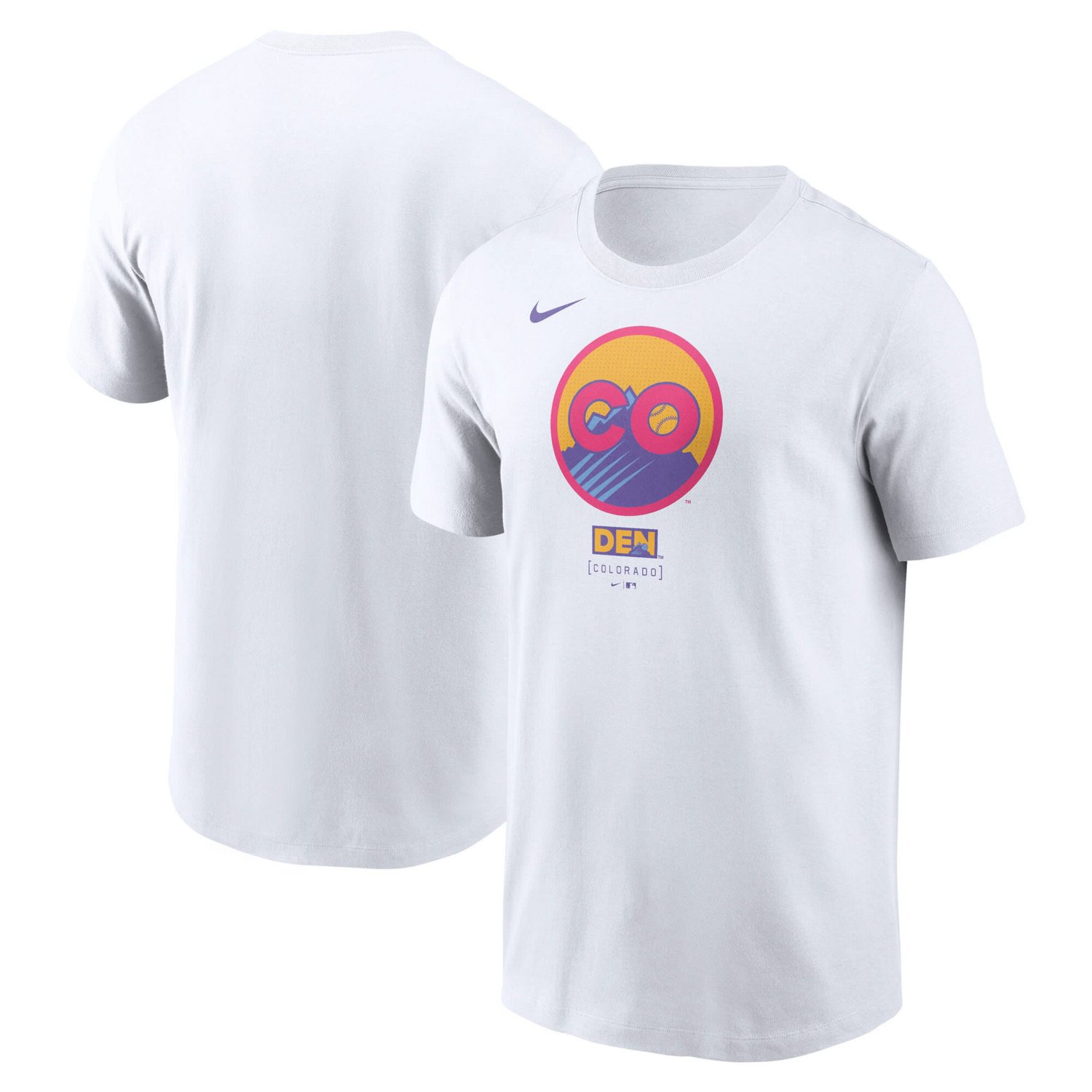 Men's Nike  White Colorado Rockies 2025 City Connect Logo T-Shirt                                                                - view number 2