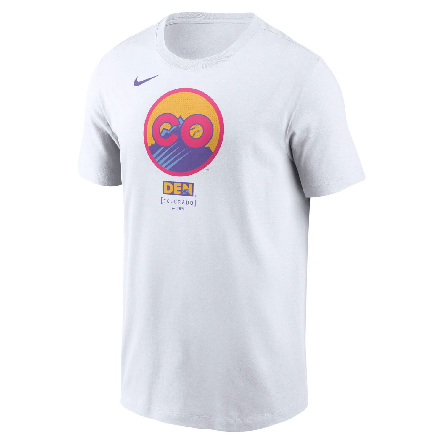 Men's Nike  White Colorado Rockies 2025 City Connect Logo T-Shirt                                                                - view number 3