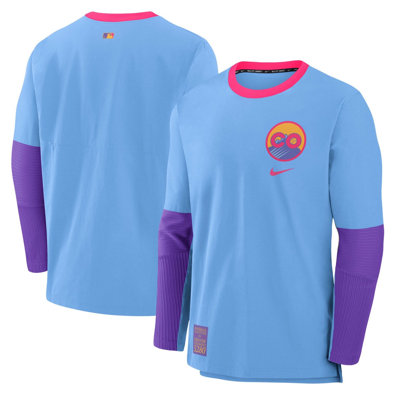 Men's Nike Colorado Rockies 2025 City Connect AC Lightweight Player Performance Long Sleeve T-Shirt - view number 3