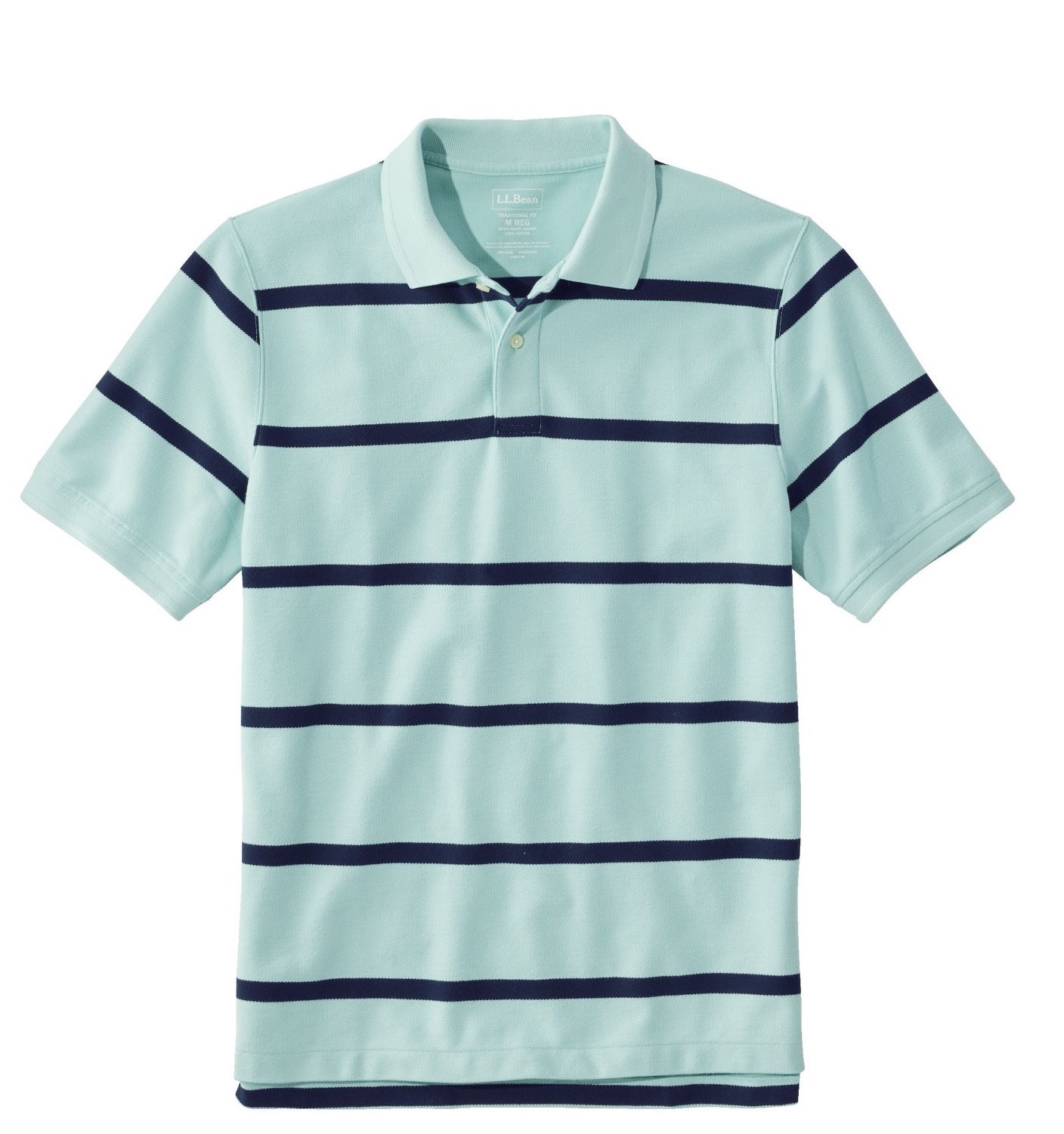 Men's Premium Double L® Polo, Banded Short-Sleeve Without Pocket Stripe
