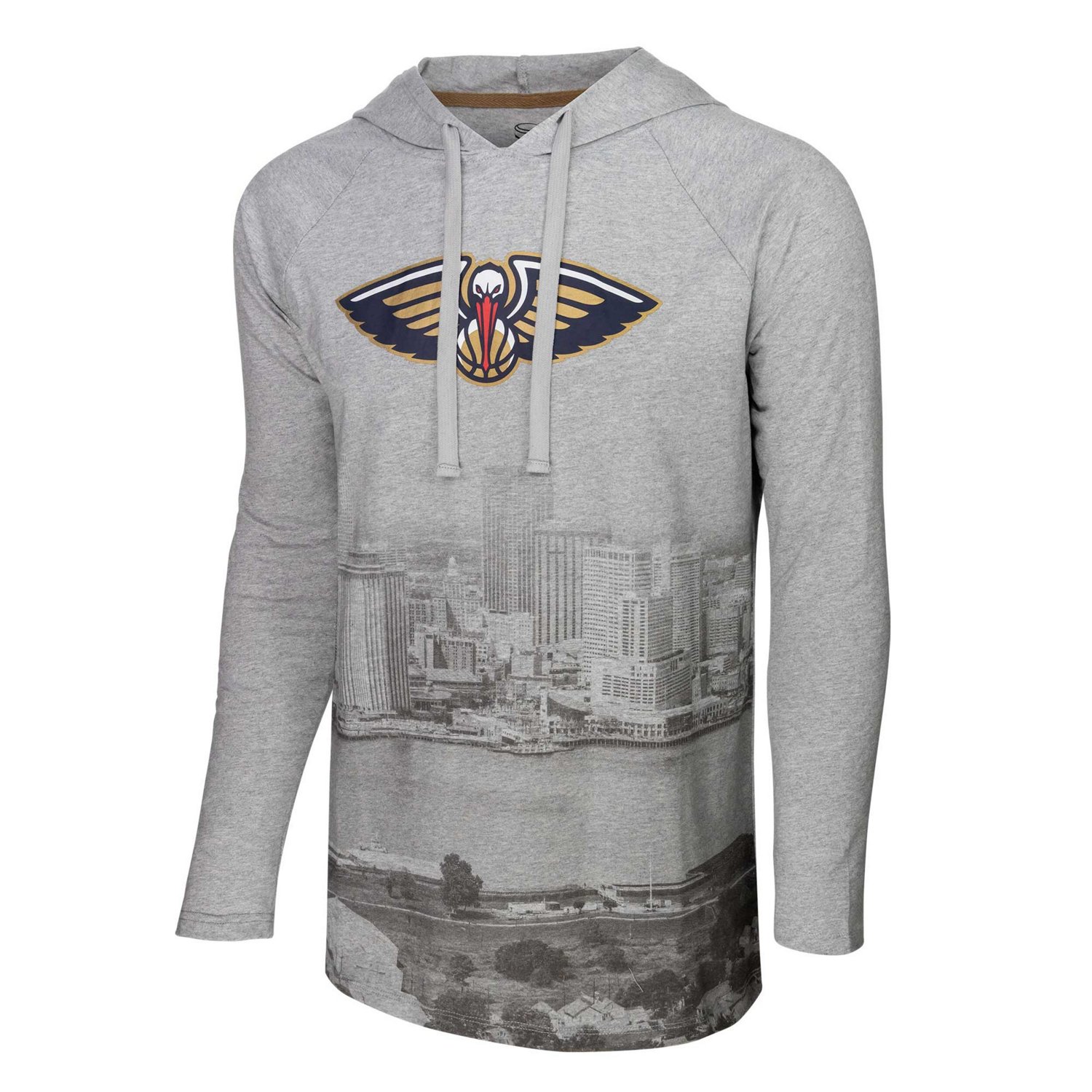 Men's Stadium Essentials New Orleans Pelicans Atrium Raglan Long Sleeve Hoodie T-Shirt                                           - view number 2