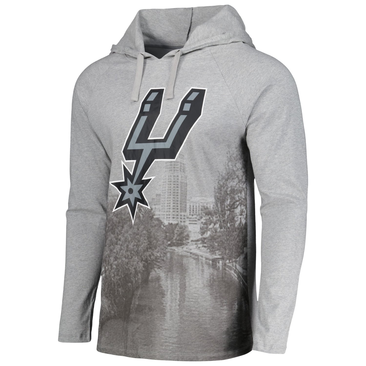 Men's Stadium Essentials San Antonio Spurs Atrium Raglan Long Sleeve Hoodie T-Shirt