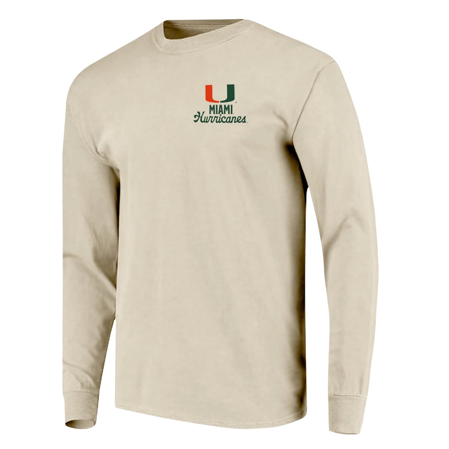 Miami Hurricanes Comfort Colors Mascot Overlay Long Sleeve T-Shirt - view number 2