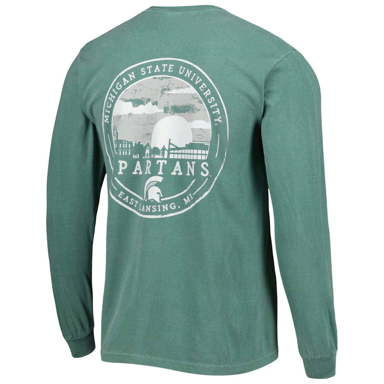 Michigan State Spartans Circle Campus Scene Long Sleeve T-Shirt
