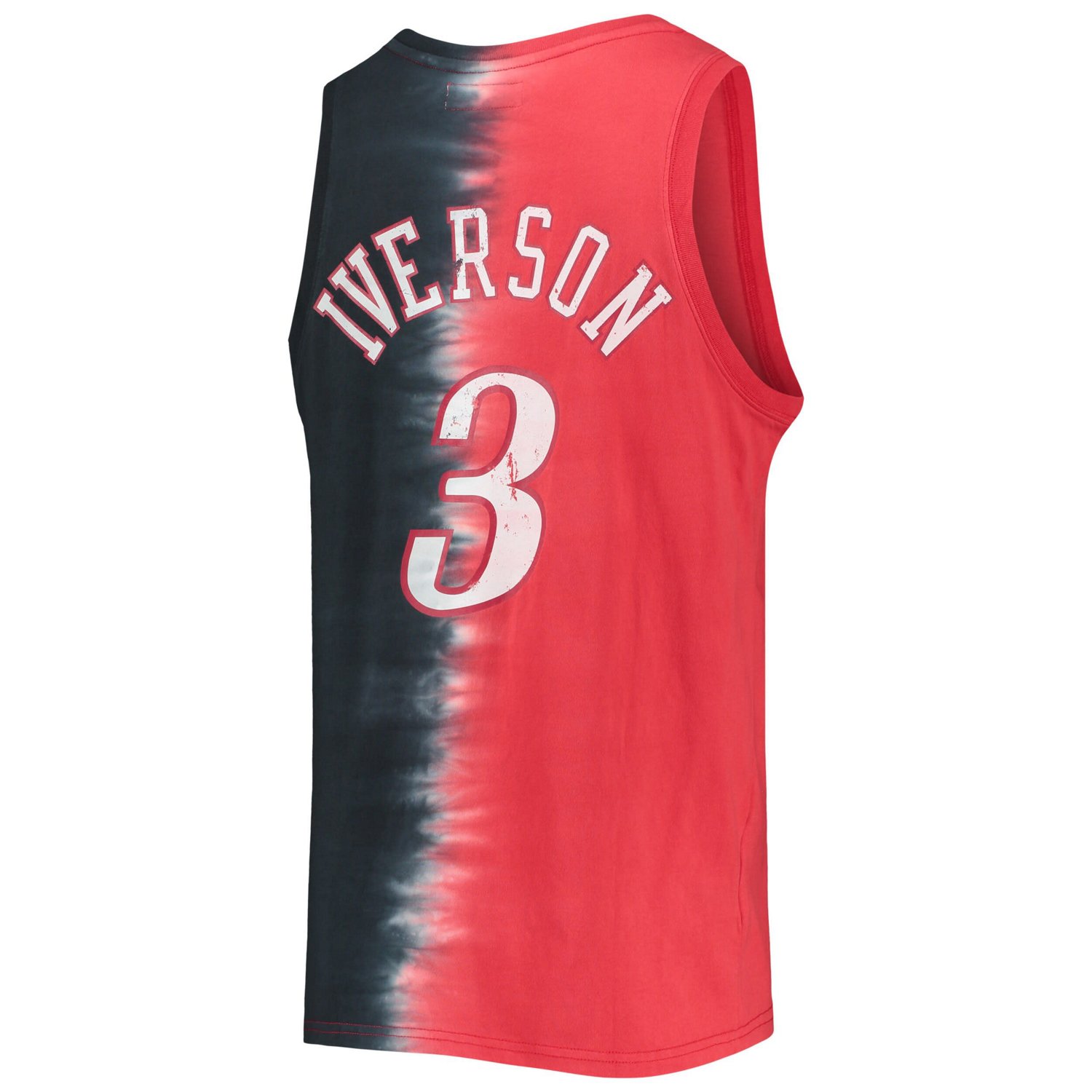 Mitchell  Ness Allen Iverson /Black Philadelphia 76ers Hardwood Classics Tie-Dye Name  Number Tank Top                           - view number 3