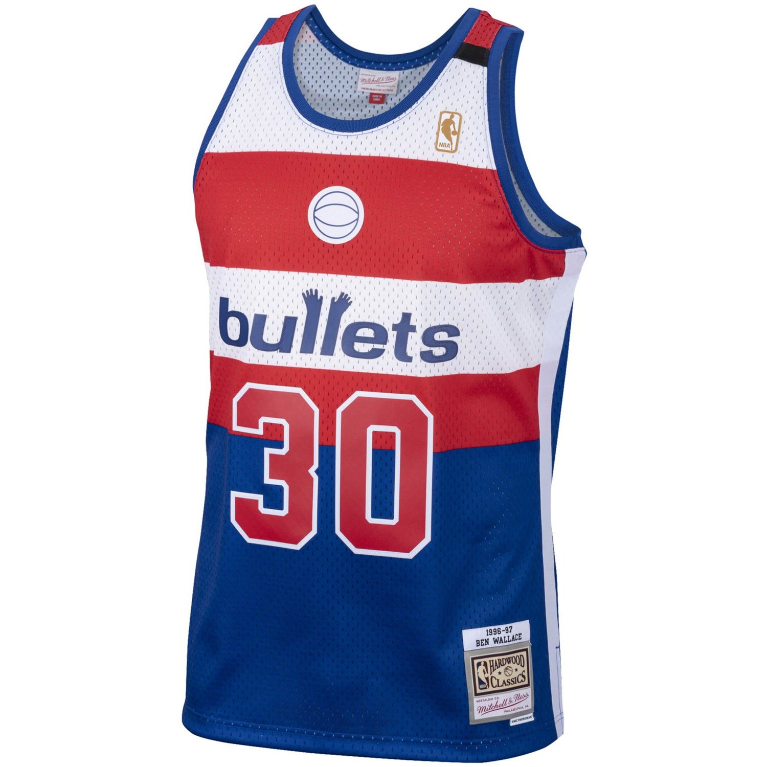 Mitchell  Ness Ben Wallace Washington Bullets 2001/02 Hardwood Classics Swingman Jersey - view number 2