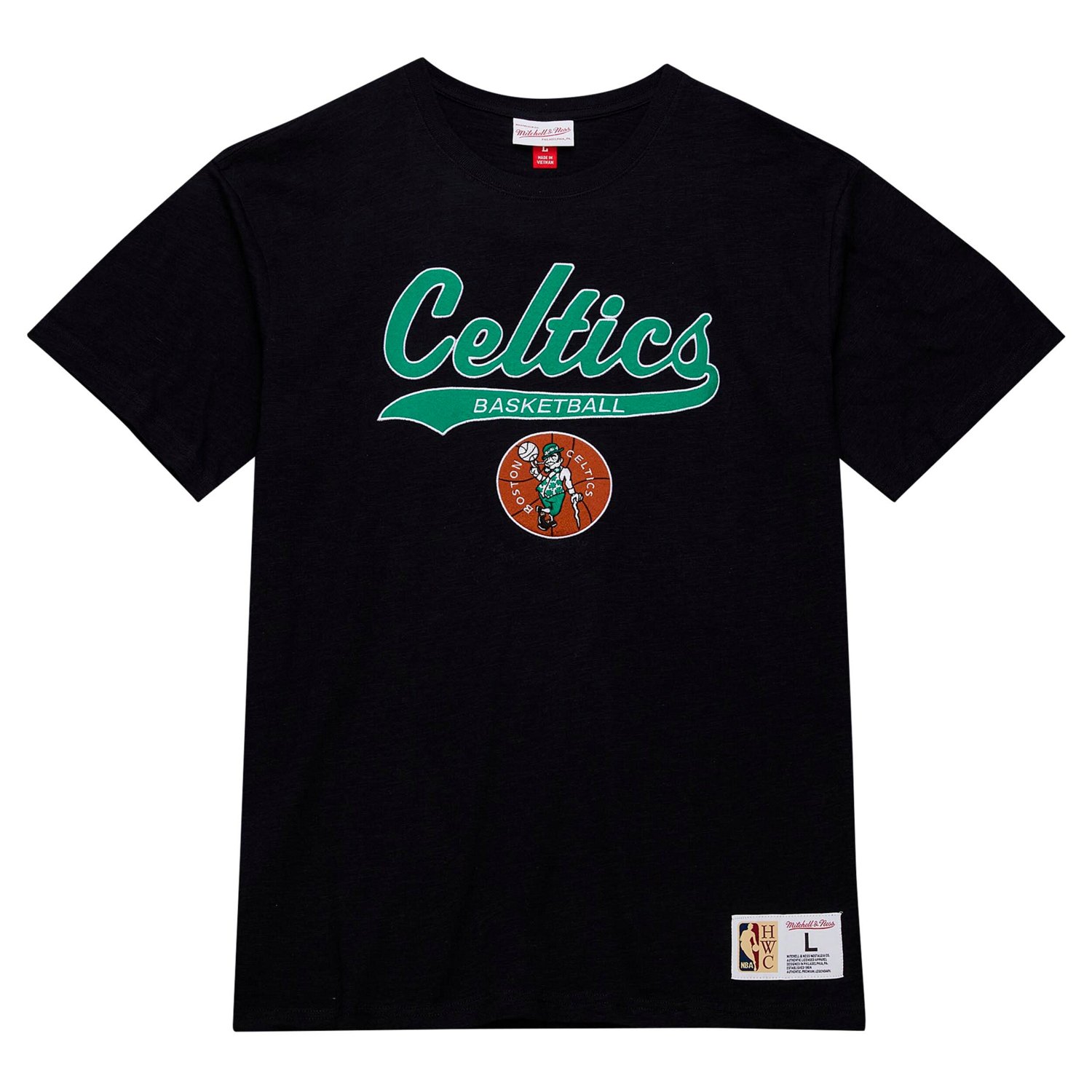 Mitchell  Ness Boston Celtics Hardwood Classics Felt Applique Slub T-Shirt - view number 2