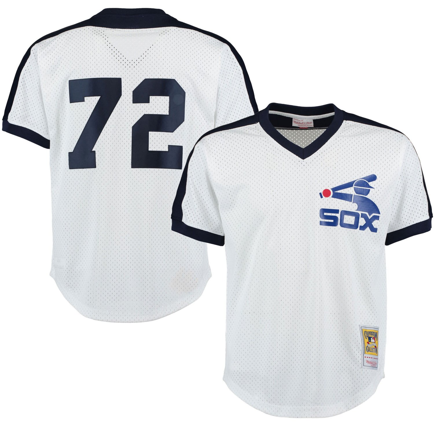 Mitchell  Ness Carlton Fisk Chicago Sox Cooperstown Mesh Batting Practice Jersey