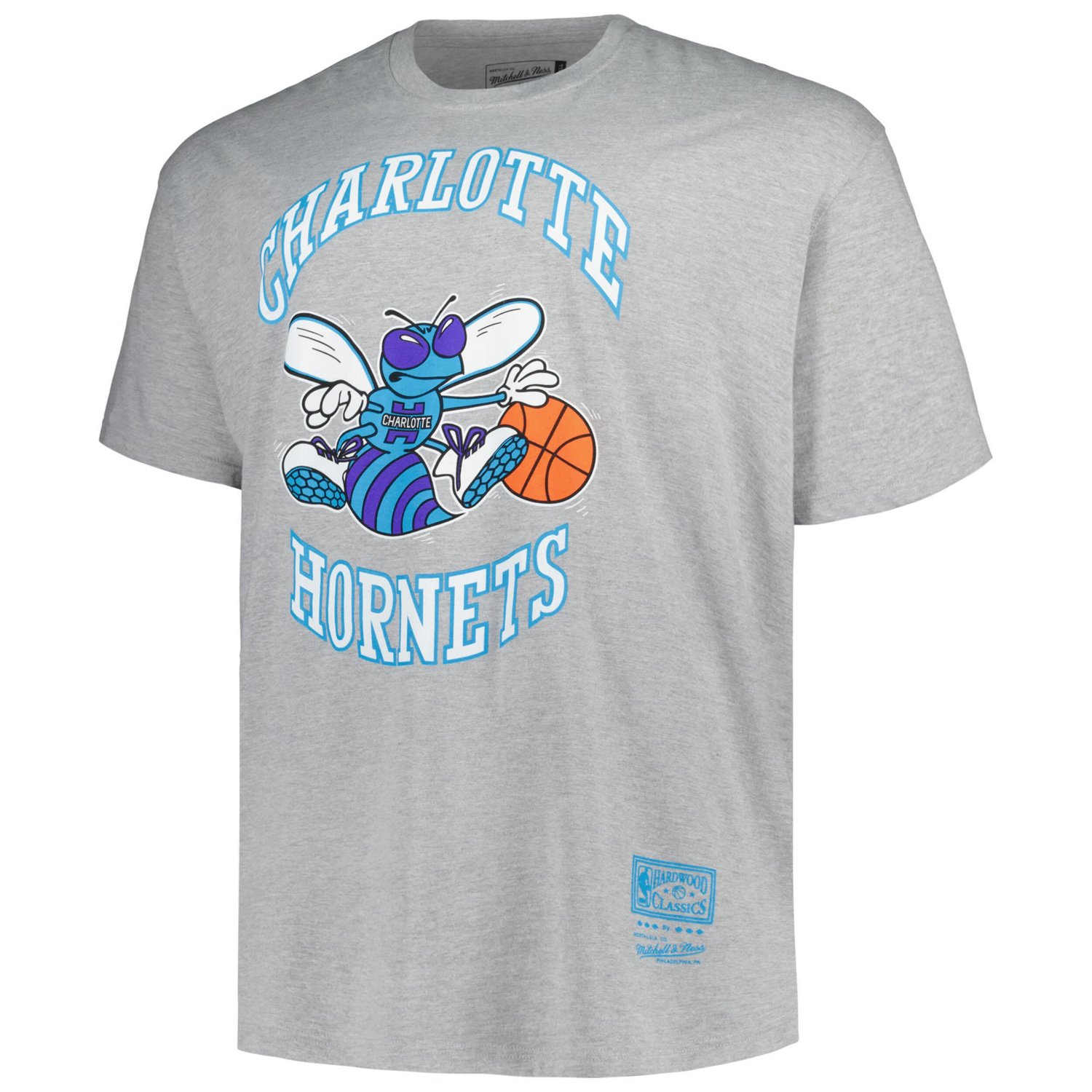 Mitchell  Ness Charlotte Hornets Big  Tall Hardwood Classics Vintage Logo T-Shirt - view number 2