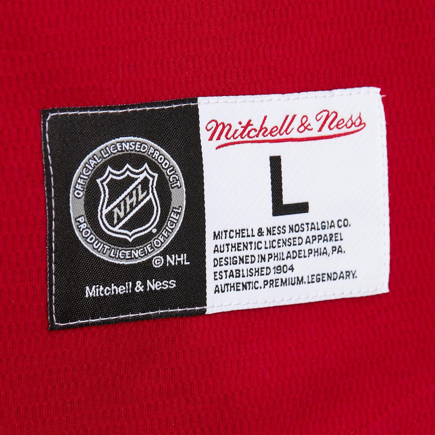 Mitchell & Ness Chicago Blackhawks Thermal Henley Long Sleeve T-Shirt