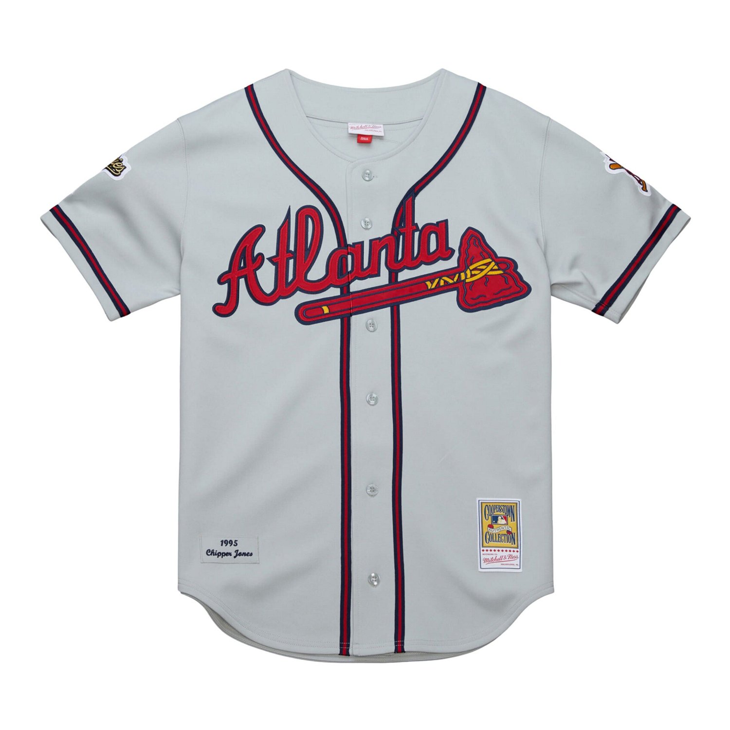 Mitchell  Ness Chipper Jones Atlanta Braves 1995 Throwback Authentic Jersey - view number 2